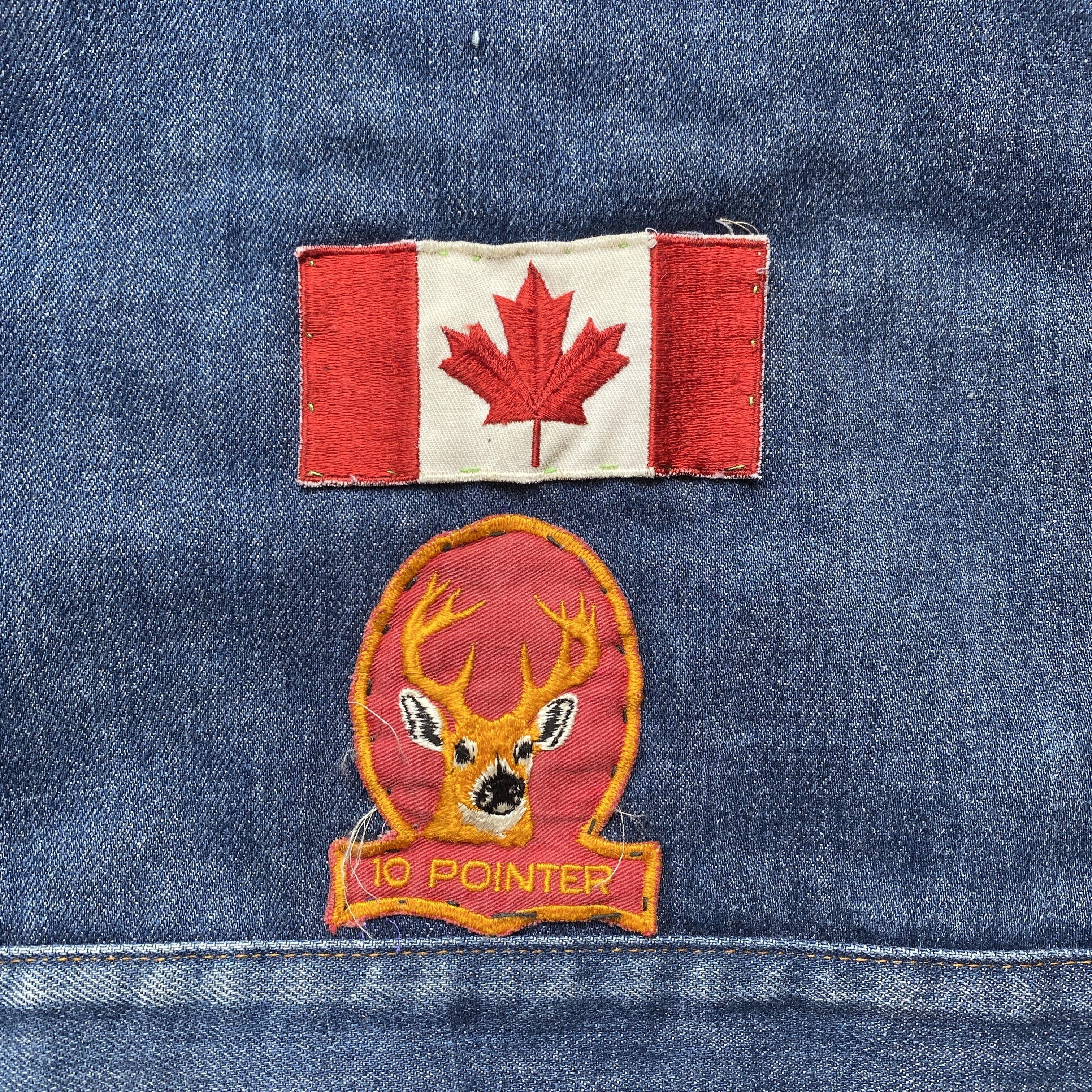 Vintage Vintage 70s Patched Denim Trucker Jacket Quilted Lined Size US L / EU 52-54 / 3 - 6 Thumbnail