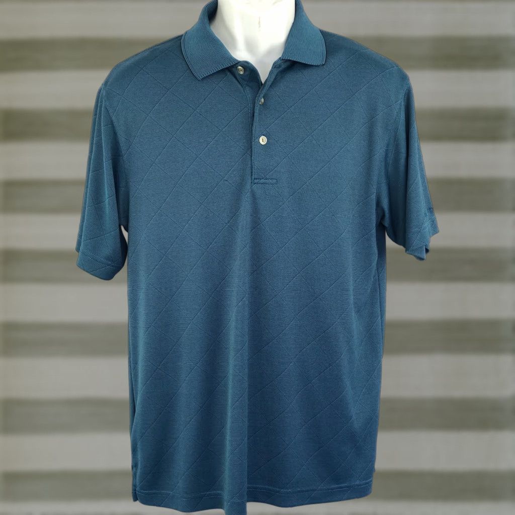 Hogan Vintage Ben Hogan Polo Shirt M Turquoise 3 Button Collared Short Sleeve Golf Preppy Shirt Mens XS? Size US M / EU 48-50 / 2 - 1 Thumbnail