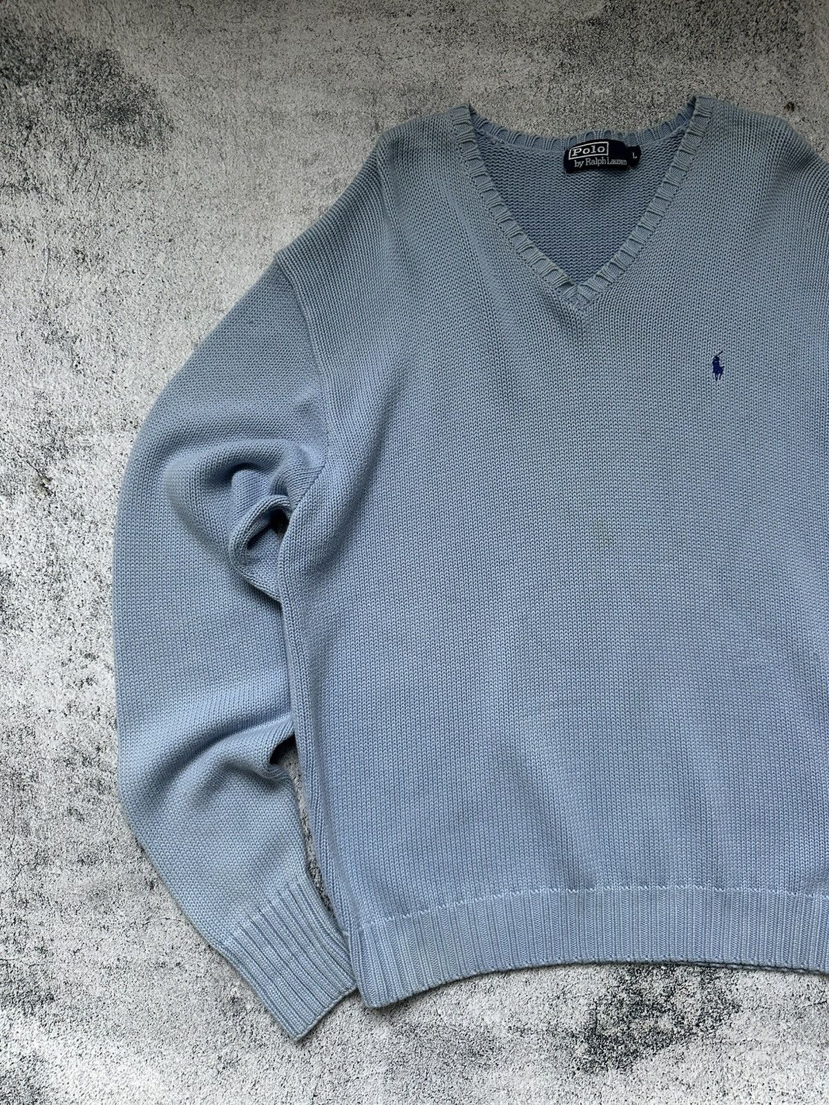 Polo Ralph Lauren Polo Ralph Lauren Knit Sweater Sky Blue Fit Logo Size US L / EU 52-54 / 3 - 2 Thumbnail