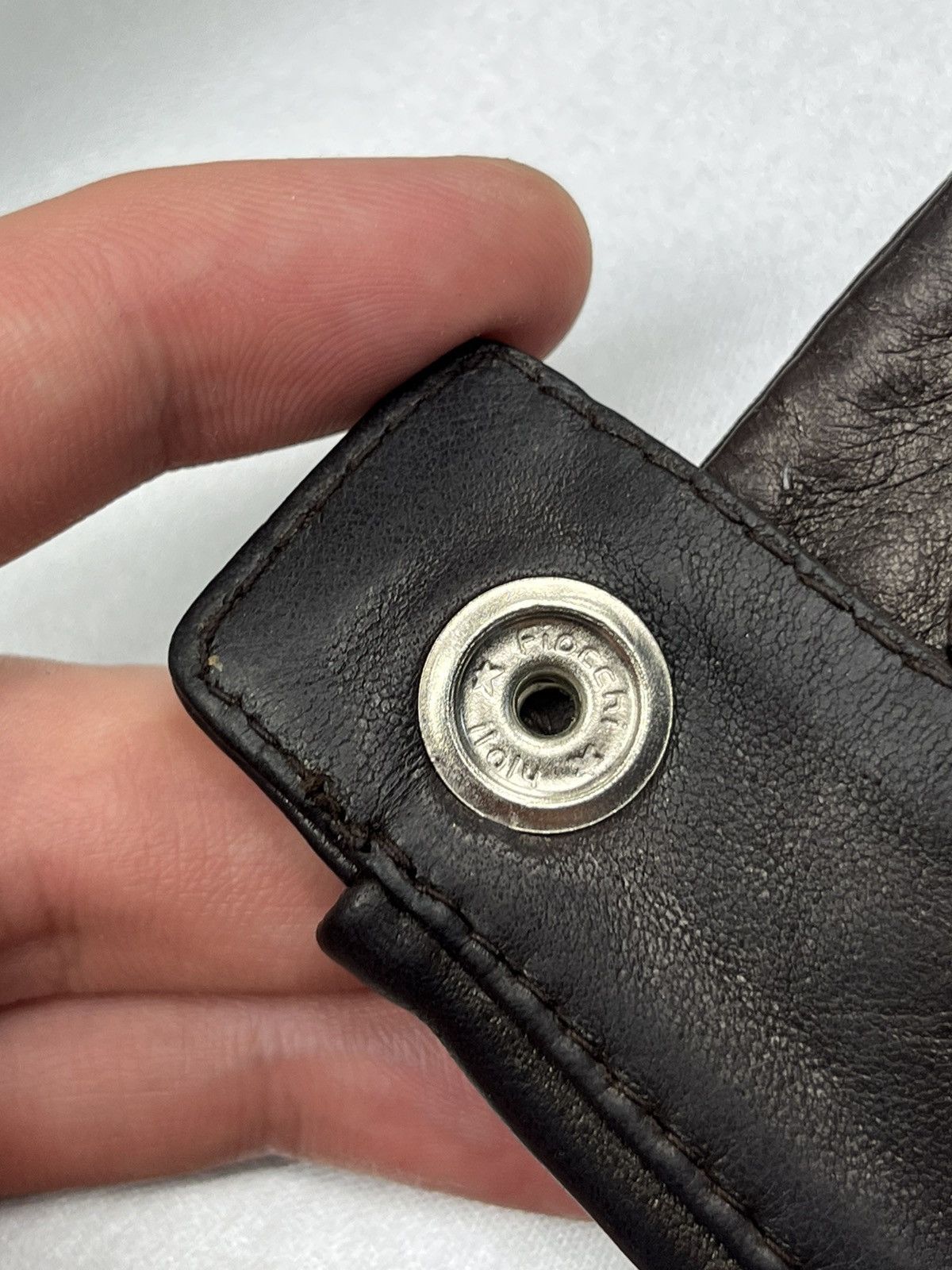 Gucci 💎90s Gucci Vintage Leather Shirt Collar Podium Size ONE SIZE - 15 Thumbnail