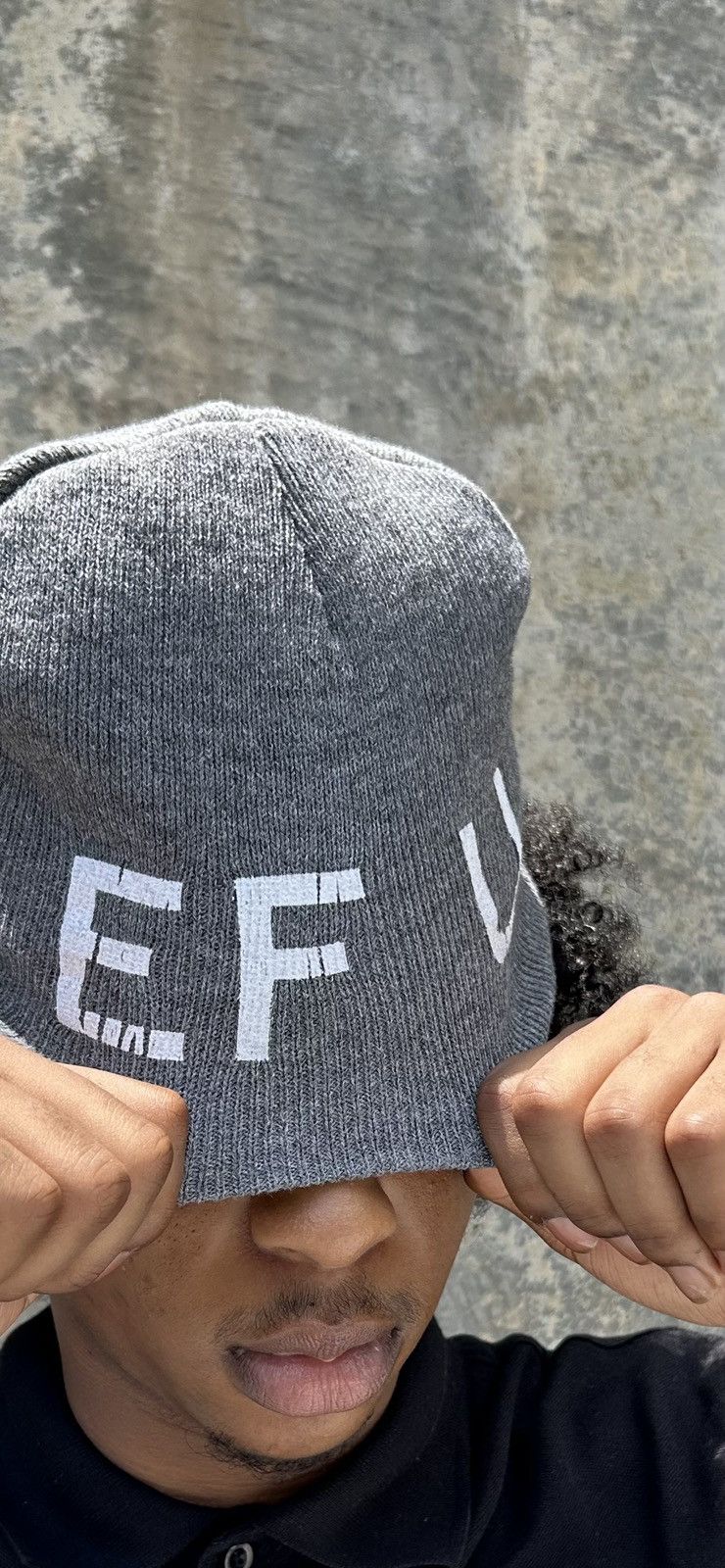 Other “EFU” cracked beanie by ChristophChristopher Size ONE SIZE - 2 Thumbnail