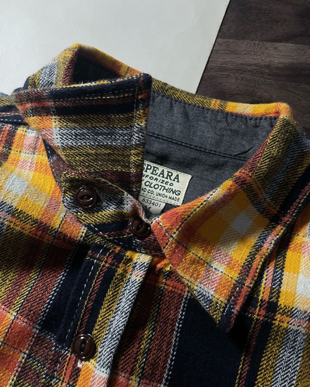 Japanese Brand Work Flannel Shirt Double Pocket ESPEARA JAPAN Size M Size US M / EU 48-50 / 2 - 6 Thumbnail