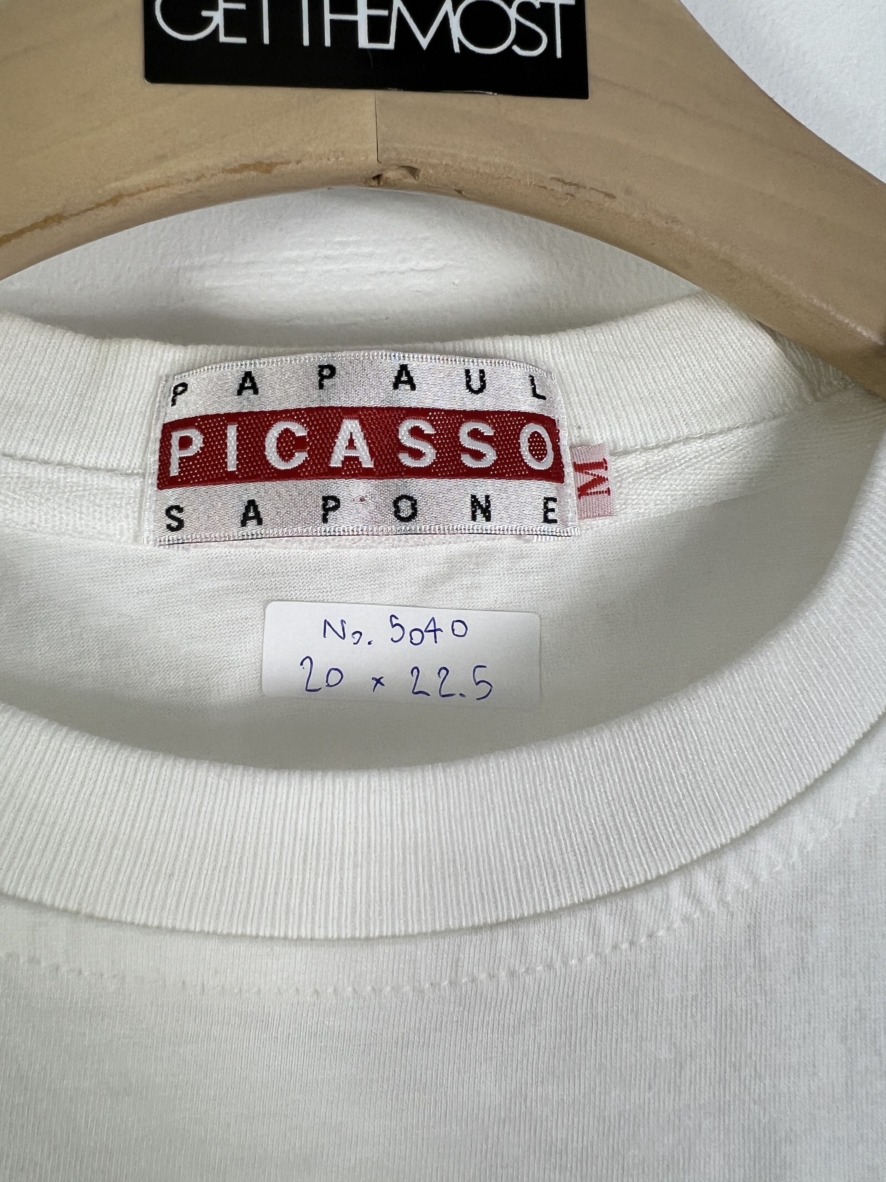 Paloma Picasso No.5040 Vintage Papaul Picasso Sapone Art Graphic Tee (M) Size US M / EU 48-50 / 2 - 3 Thumbnail