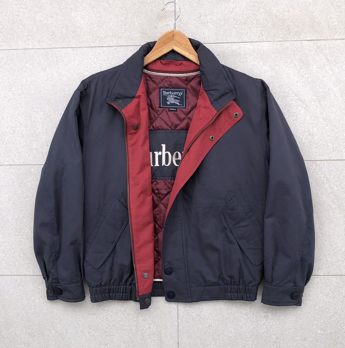 Burberry Vintage Burberrys Prorsum Lined Big Logo Bomber Jacket Size US M / EU 48-50 / 2 - 1 Thumbnail