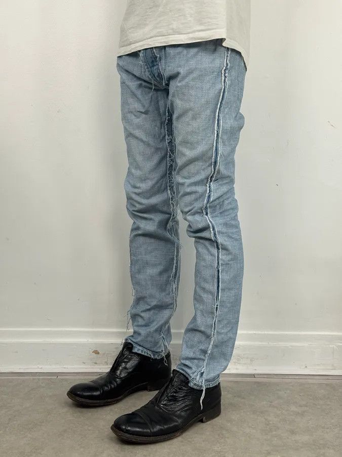 Maison Margiela FW2012 Maison Margiela H&M Light Blue Denim Inside-Out Jeans Size US 32 / EU 48 - 2 Thumbnail