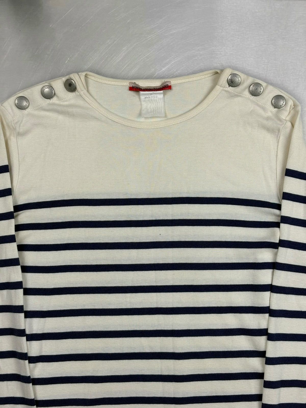 Jean Paul Gaultier Jean Paul Gaultier Maille Striped Longsleeve Navy White Size S / US 4 / IT 40 - 3 Thumbnail