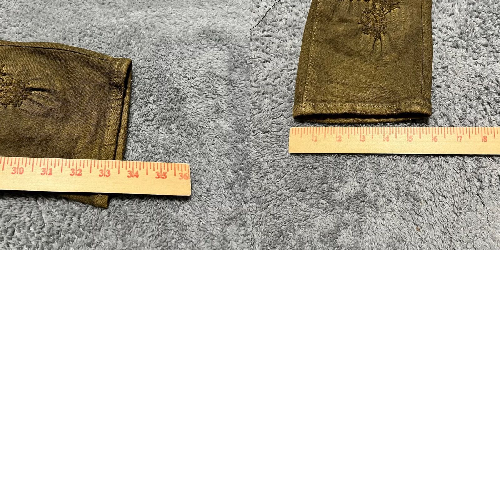 MNML MNML Jeans Mens Skinny Distressed Brown Stretch Stacked Pants 33 Size US 33 - 8 Thumbnail