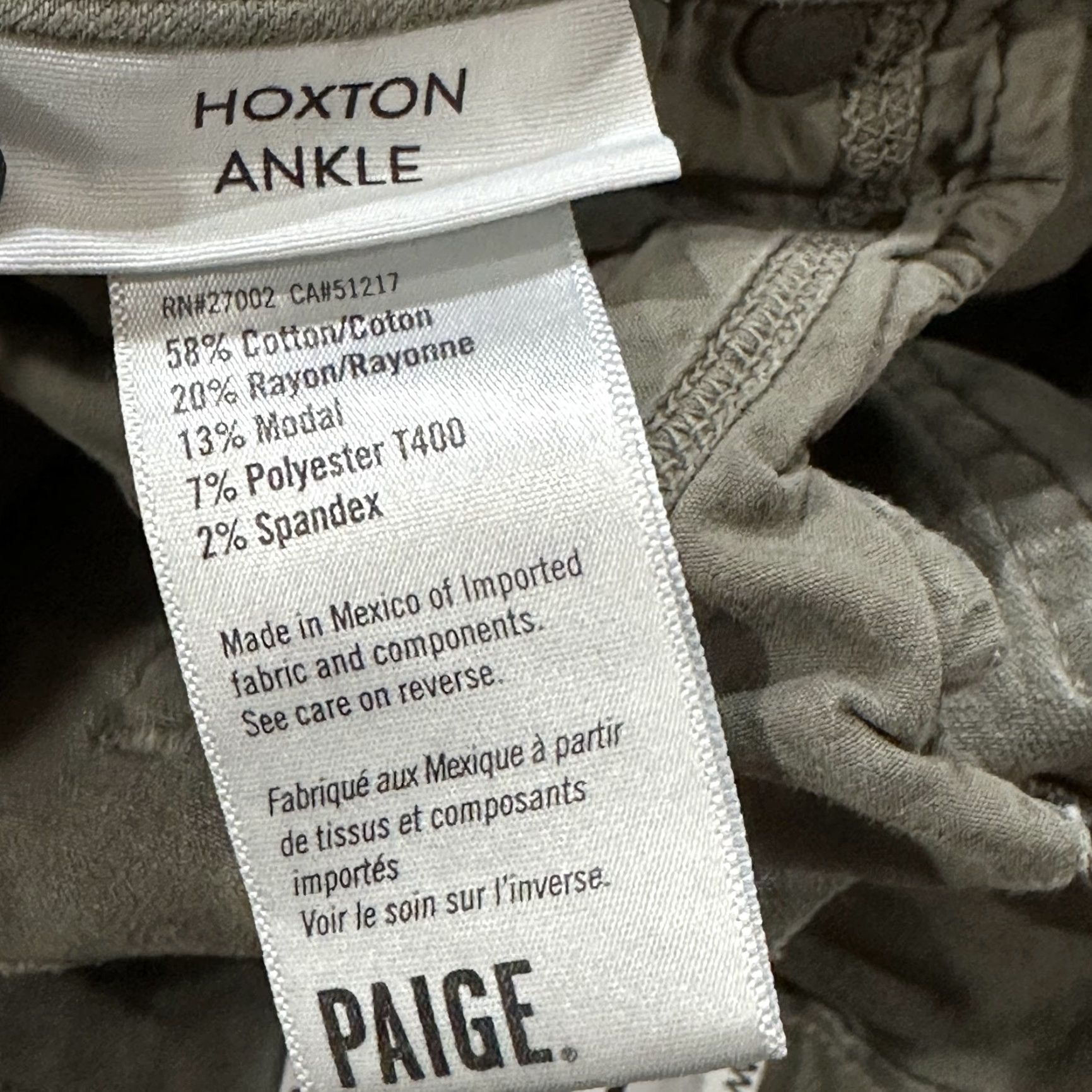 Paige PAIGE Hoxton Ankle Jeans 32 Green Stretch Skinny Pants Mid Rise Utility Slim Denim Size 24" / US 00 / IT 34 - 5 Thumbnail