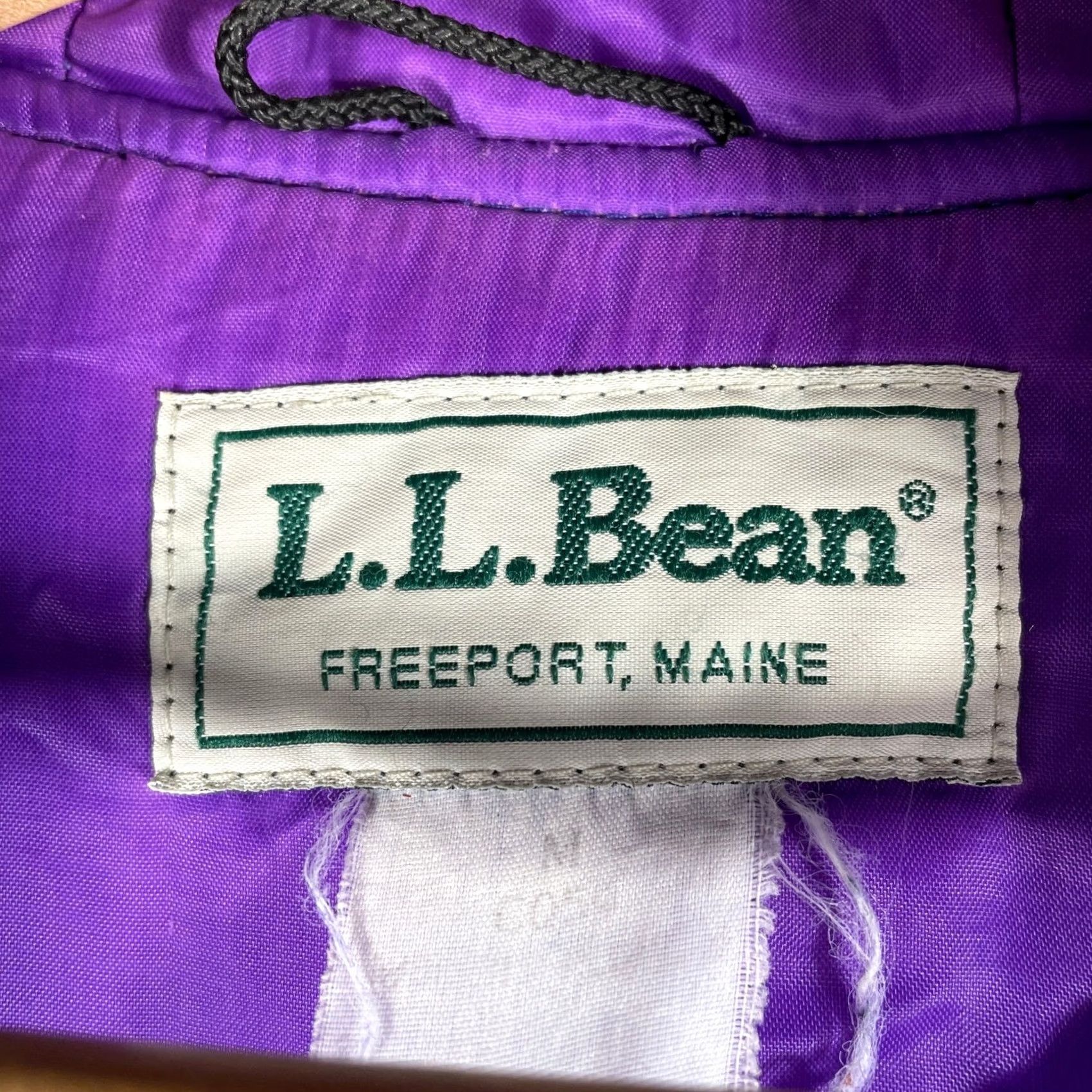 Vintage Vintage L.L. Bean Fleece Jacket - Womens Medium Purple Diamond Quilt Hooded Coat Size M / US 6-8 / IT 42-44 - 6 Thumbnail