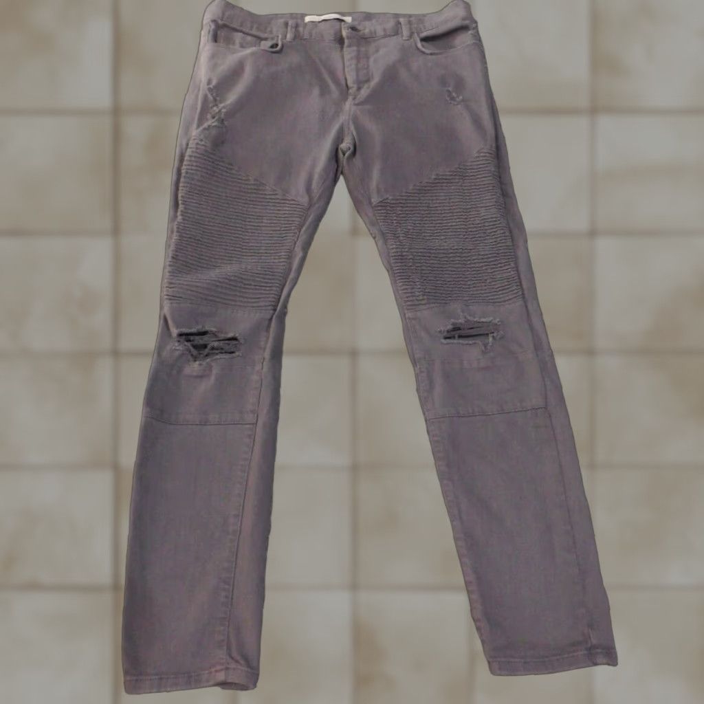 Zara Zara Jeans Mens 34x29 Gray Slim Straight Distressed Dress? Size US 34 / EU 50 - 1 Thumbnail