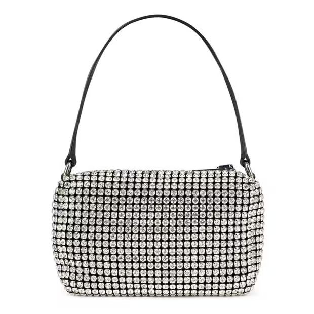 Alexander Wang o1g2r1mq0824 Size: OS / Heiress Crystal Medium Pouch White Size ONE SIZE - 2 Thumbnail