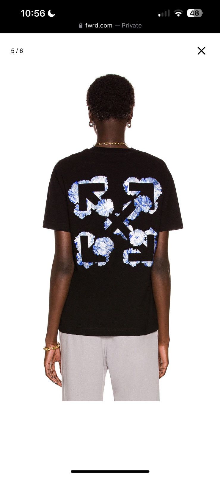 Off-White OFF-WHITE Embroidered Floral Arrow Tee Size M / US 6-8 / IT 42-44 - 12 Thumbnail