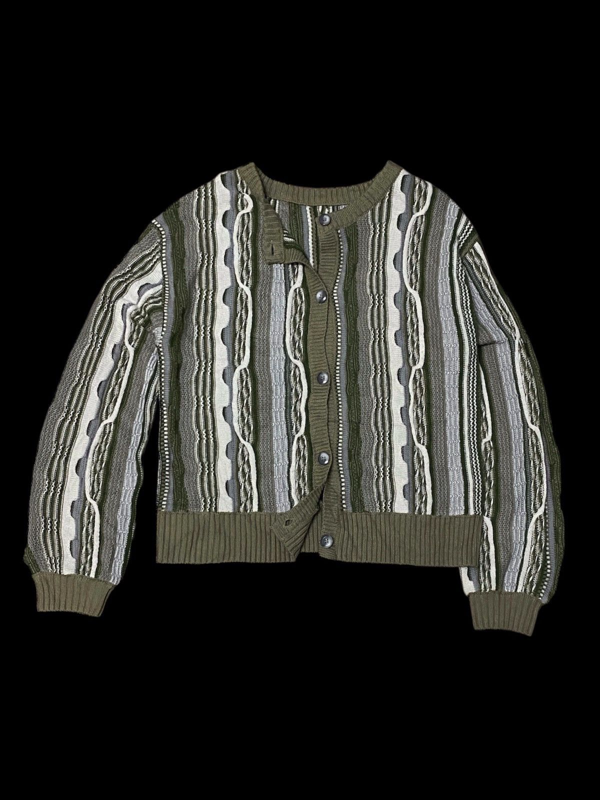 Vintage Vintage Coloured Cable Knit Boxy Cardigans Size US M / EU 48-50 / 2 - 1 Thumbnail