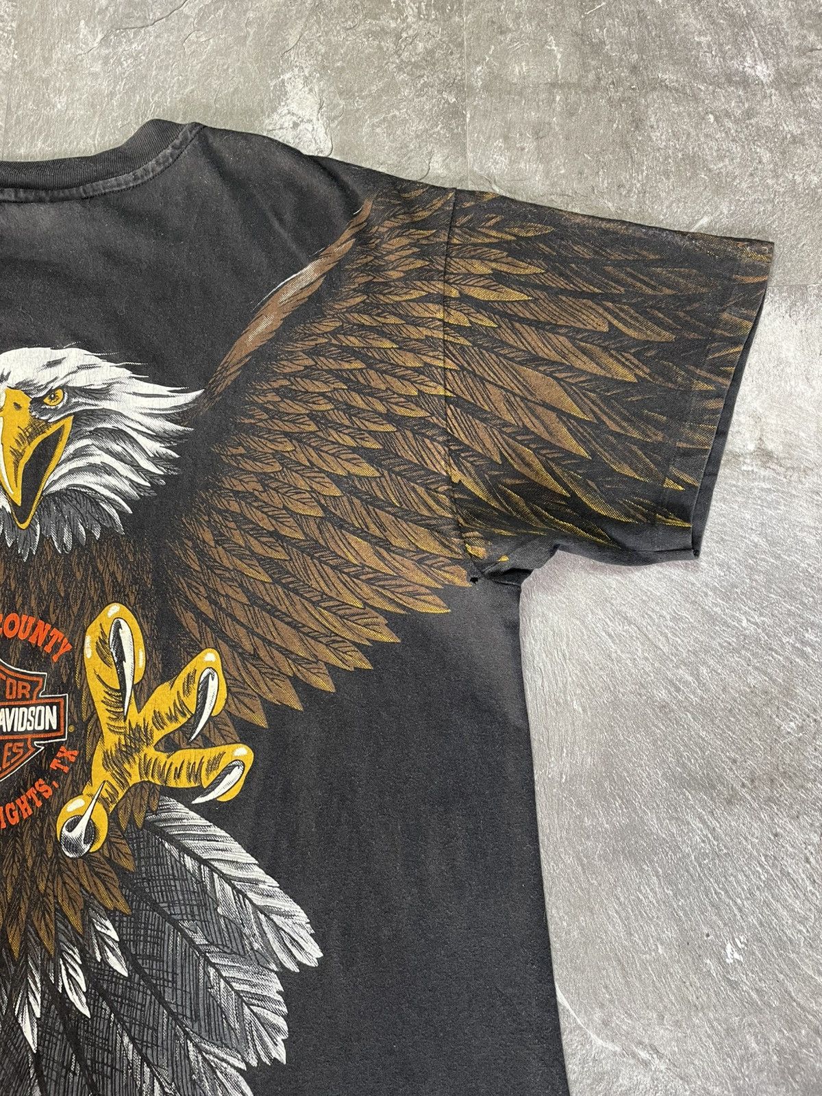 Harley Davidson Vintage 1993 Harley Davidson Big Eagle All Over Print OVP Size US L / EU 52-54 / 3 - 7 Thumbnail