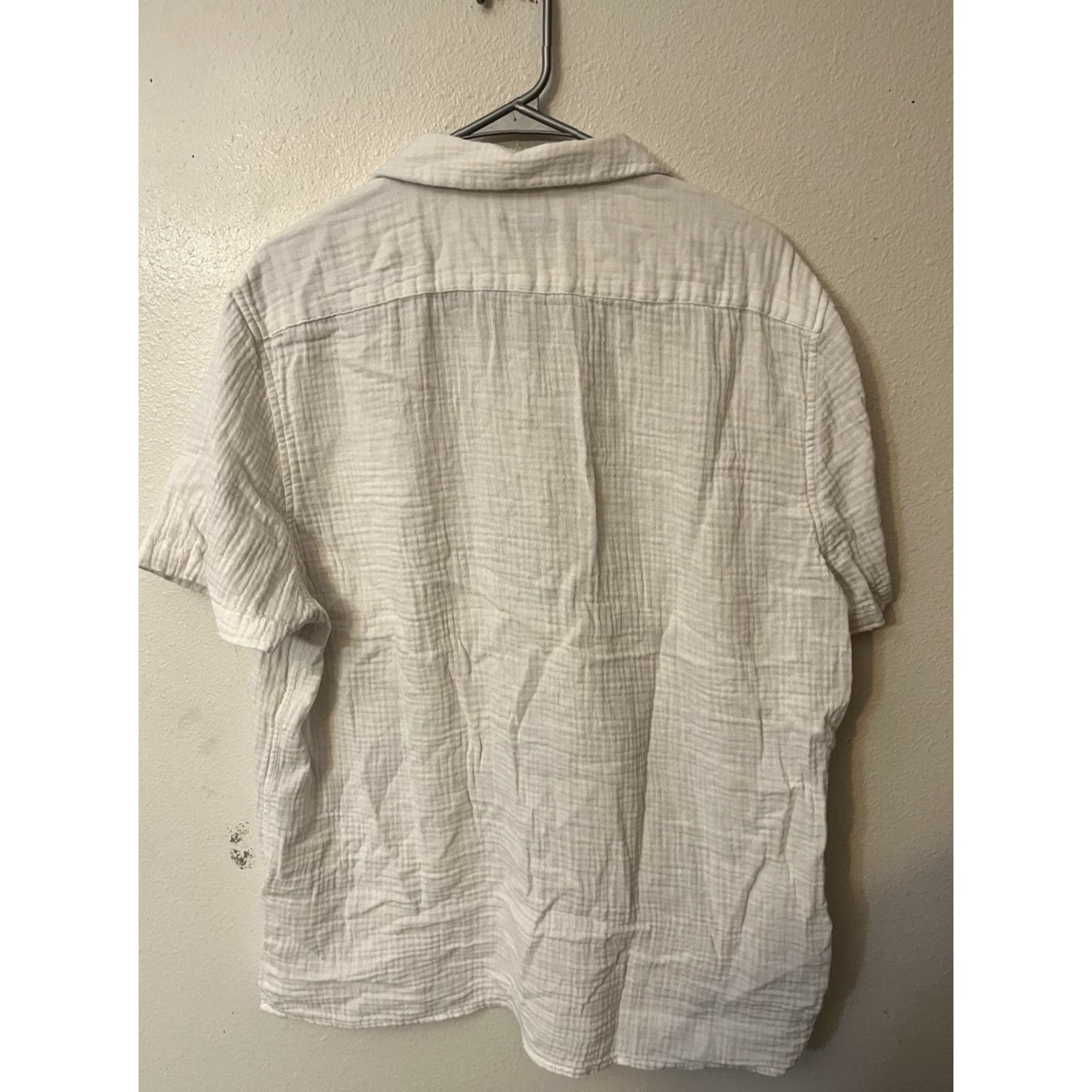 Express EXPRESS Shirt Outdoor White Button-Up Short Sleeve Mens XL Cotton Shirt - Express Casual Everyday Wear Men's XL White Shirt Size US XL / EU 56 / 4 - 3 Thumbnail