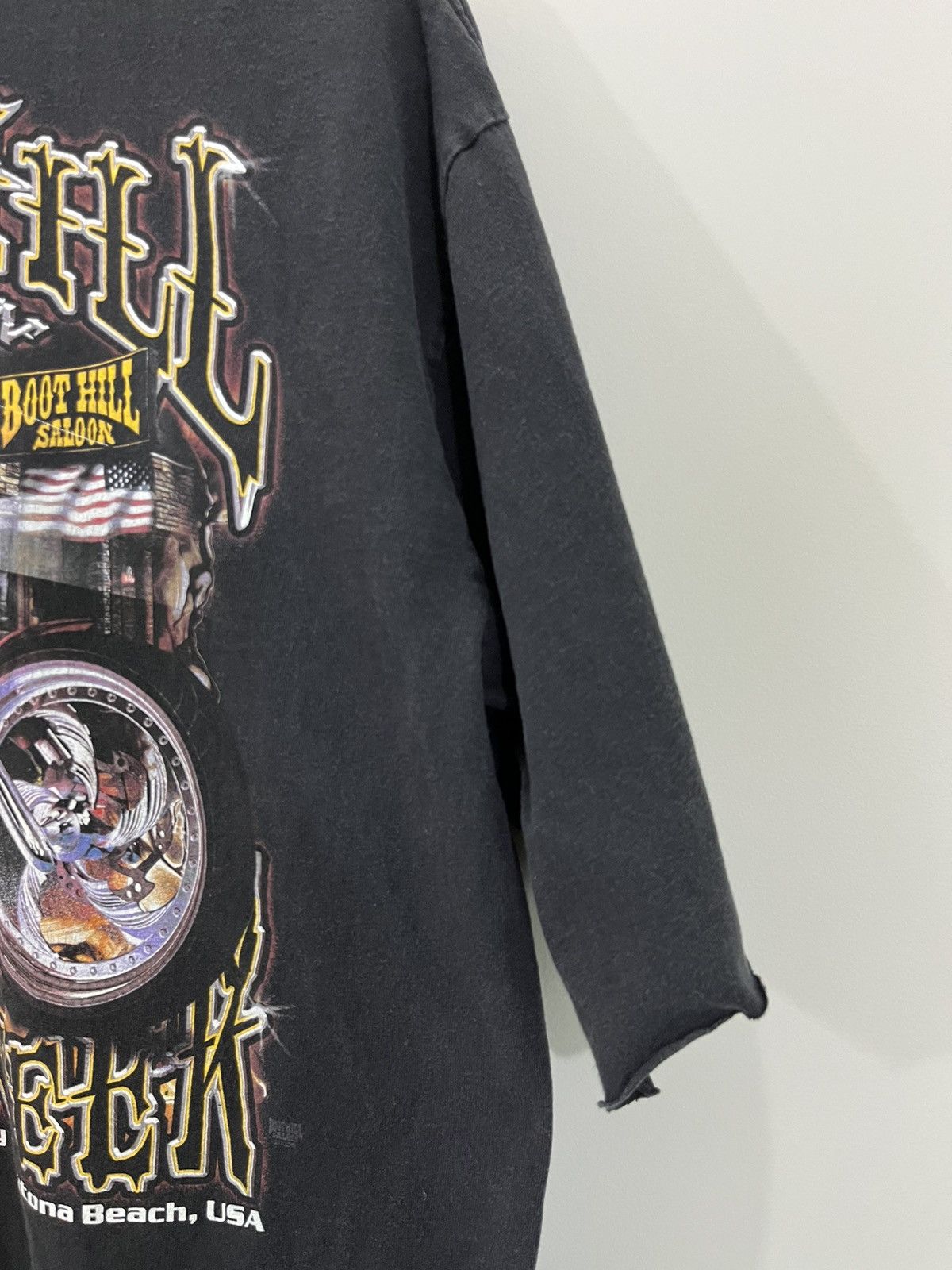 Vintage Sun Faded Bike Week 2005 Hot Cyborg Girl Distressed Tee Size US XL / EU 56 / 4 - 13 Thumbnail
