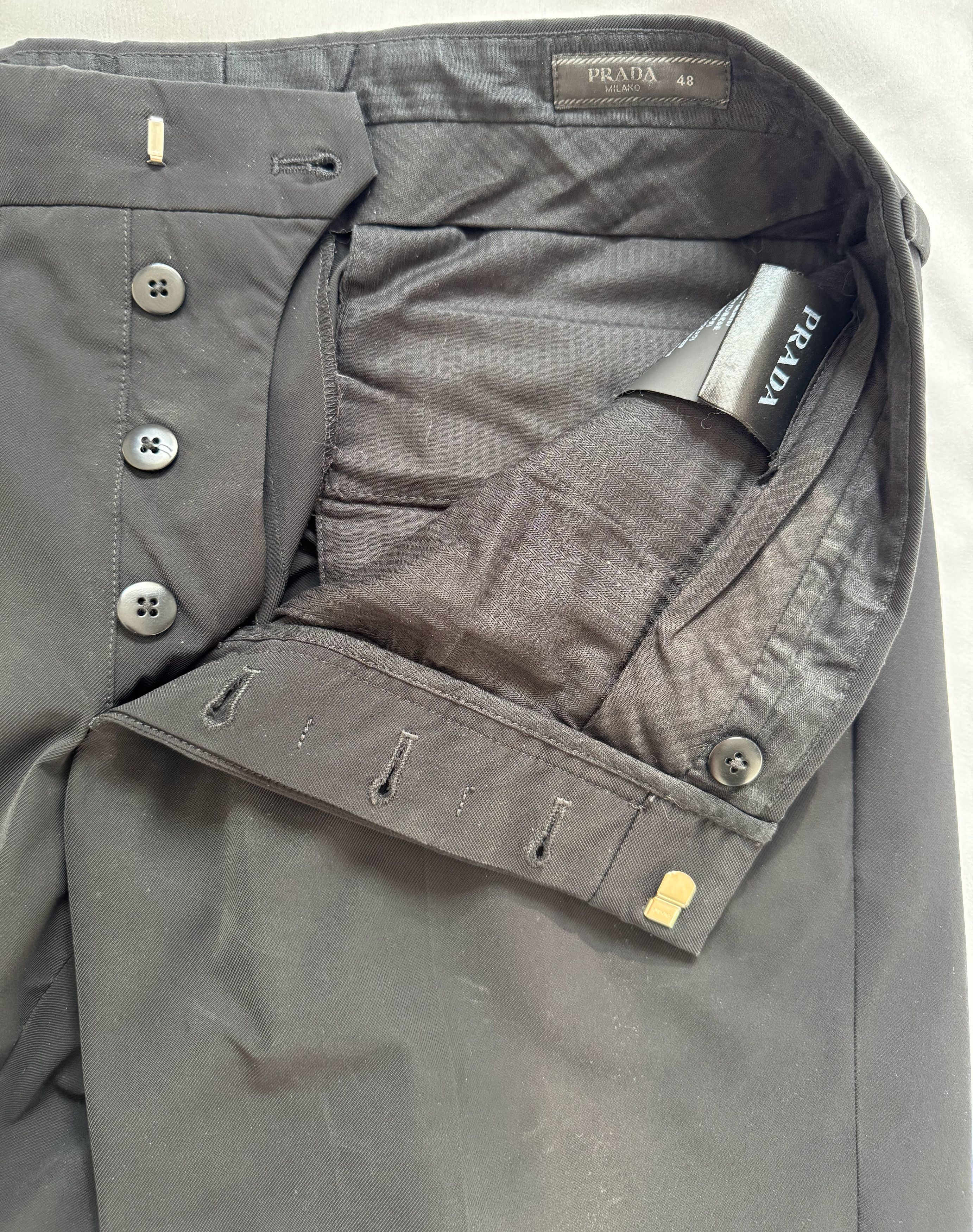 Prada Black Tech Twill Trousers Size US 32 / EU 48 - 5 Thumbnail