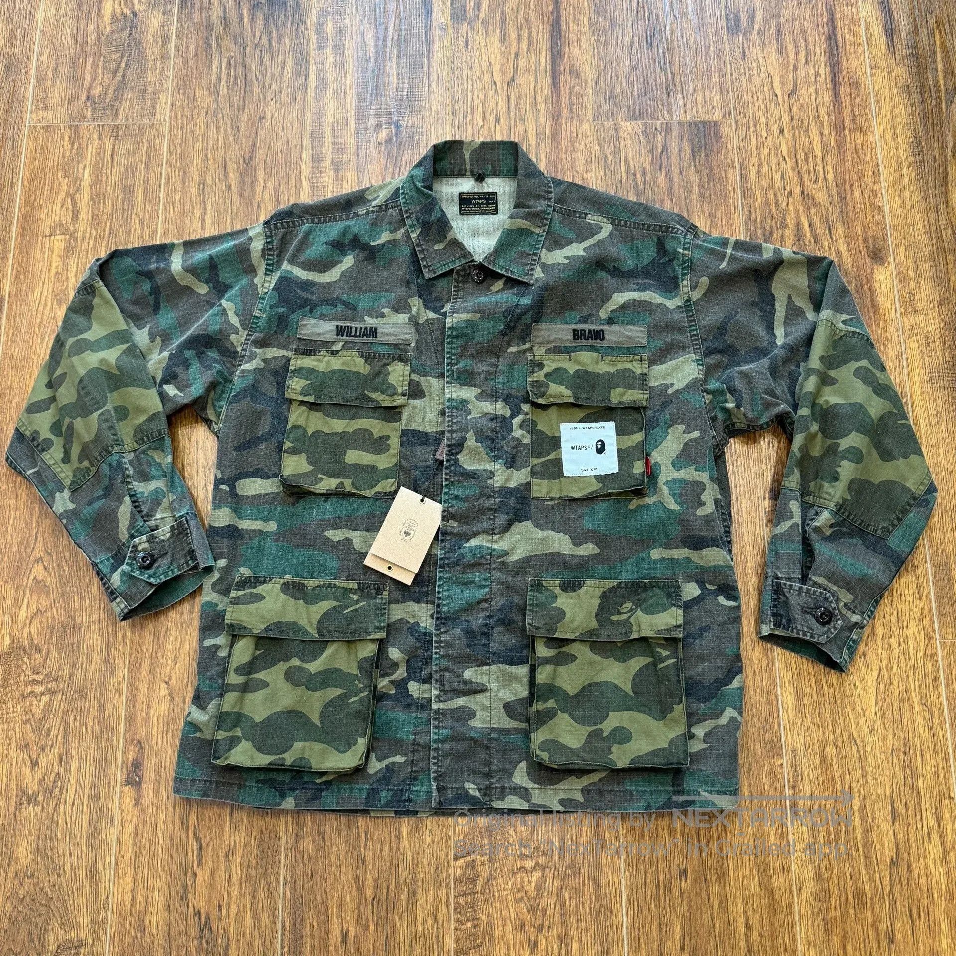 Wtaps WTAPS x BAPE Camo Cargo Shirt S. Size US S / EU 44-46 / 1 - 1 Thumbnail