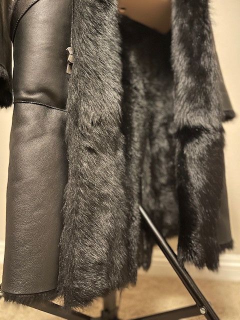 Inaisce Inaisce Leather Long Coat 100% Lambskin Long-Hair Shearling Size US XL / EU 56 / 4 - 10 Thumbnail