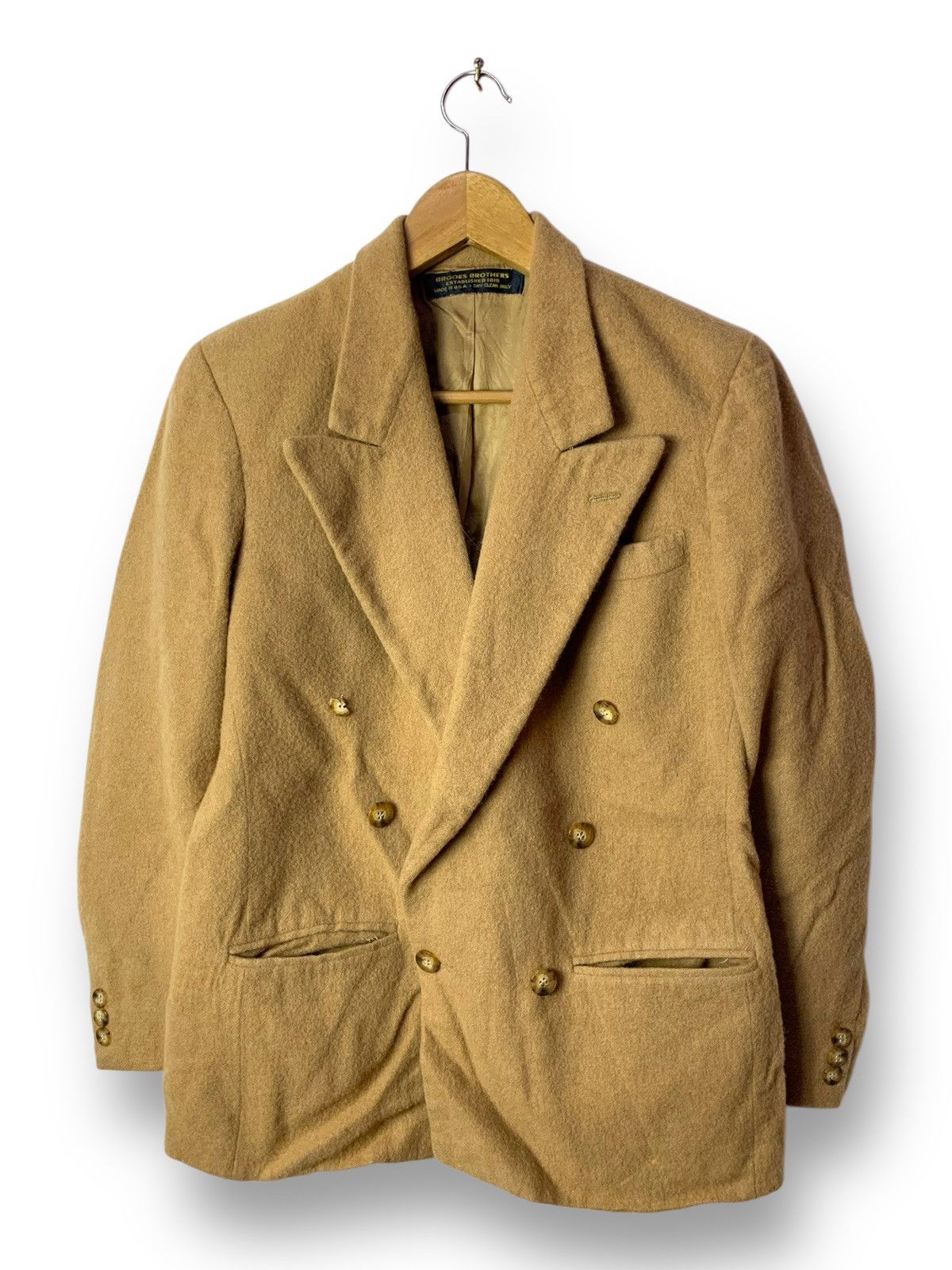 Brooks Brothers 🔥Vintage Brooks Brothers Camelhair Suits Blazer Coat Size 40S - 1 Thumbnail
