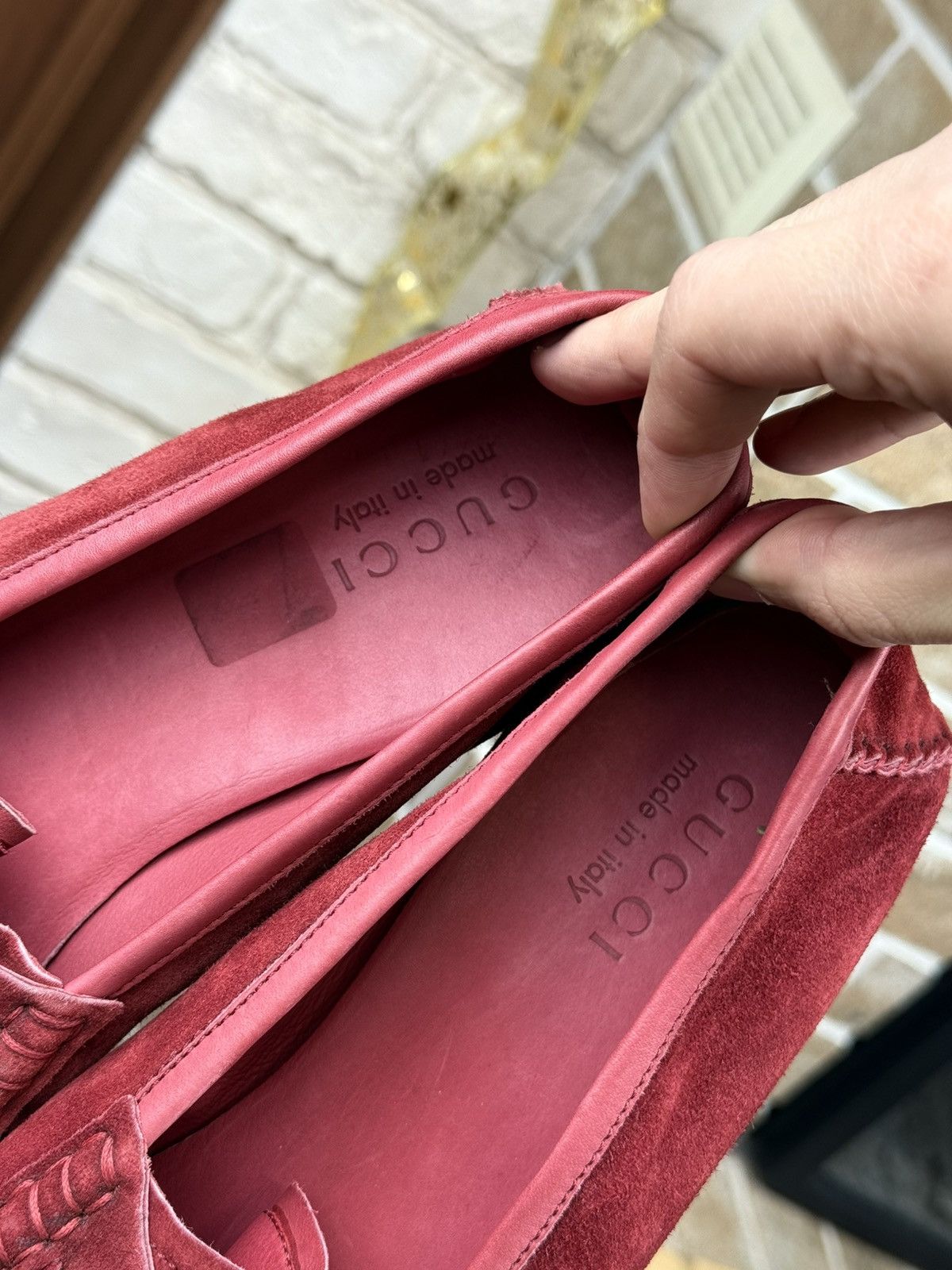 Gucci Gucci Horsebit 1953 Red Suede Loafers Shoes Size EU43 US10 Size US 10 / EU 43 - 11 Thumbnail