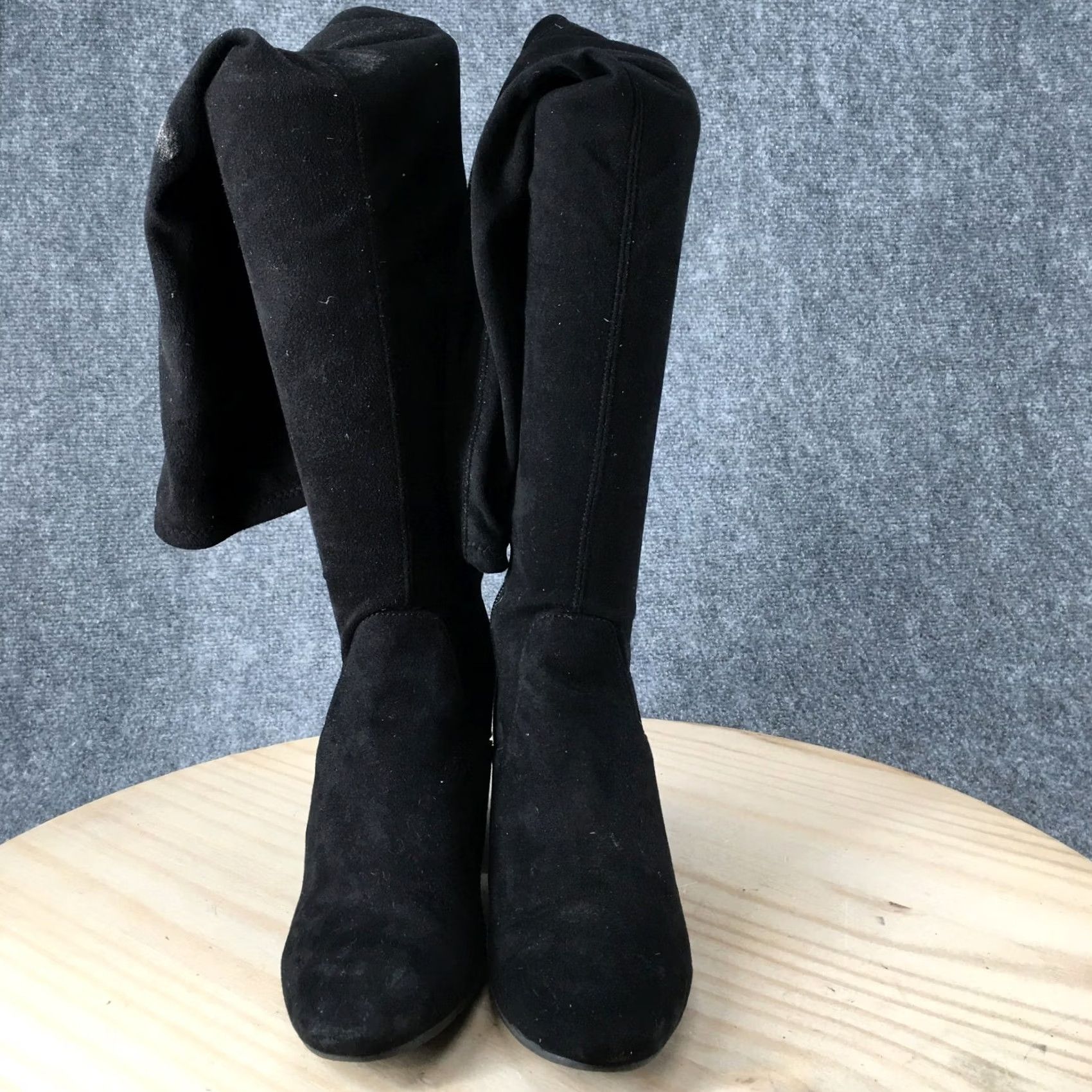 Dolce Vita Dolce Vita Sock Boots Womens 8.5 Tall Over The Knee Black Fabric Side Zip Heels Boot Size US 9 / IT 39 - 6 Thumbnail