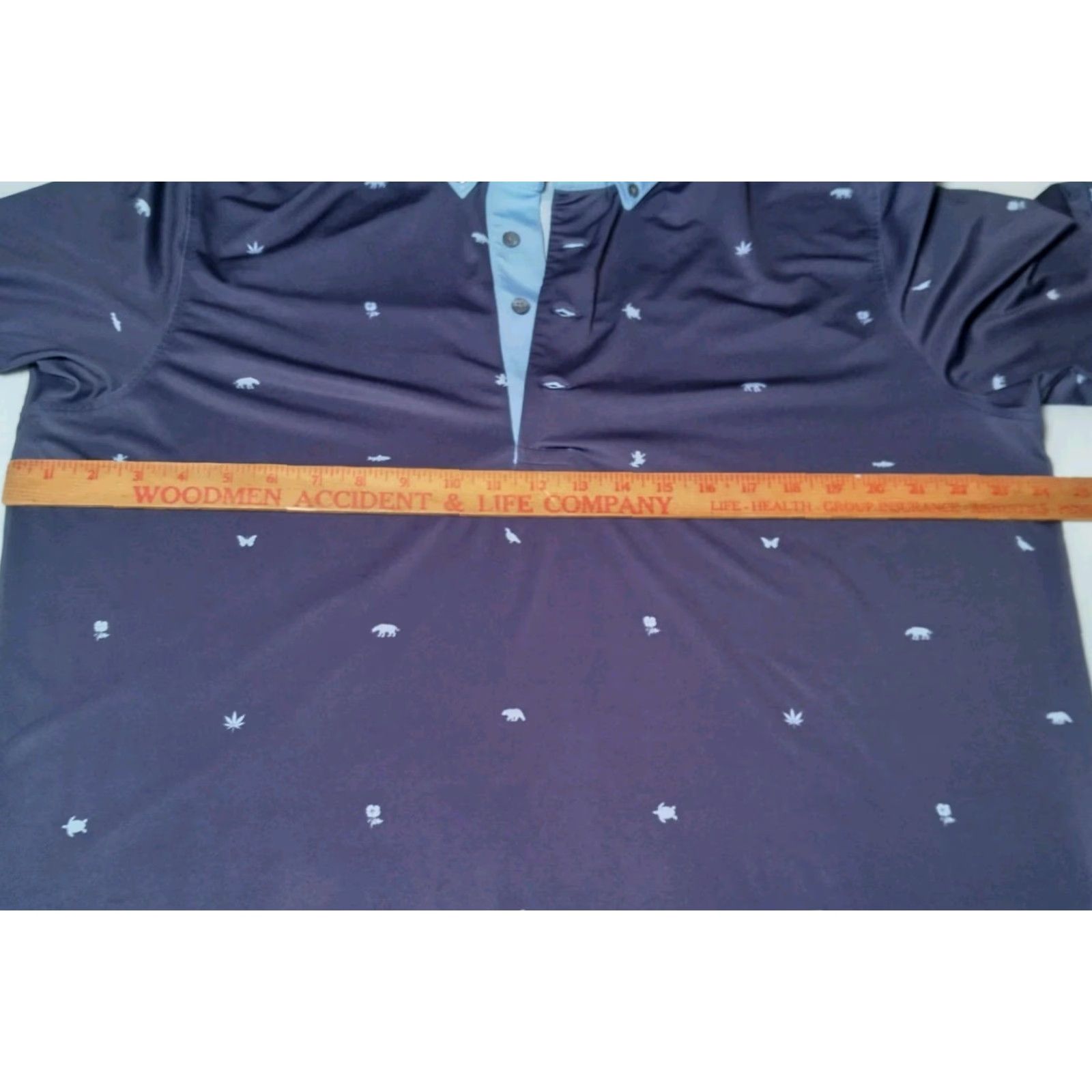 Vintage Greyson Polo Shirt Large Blue Short Sleeve Animal Print Polo Shirt Men L Blue Preppy Activewear Golf Shirts Mens Size US L / EU 52-54 / 3 - 4 Thumbnail