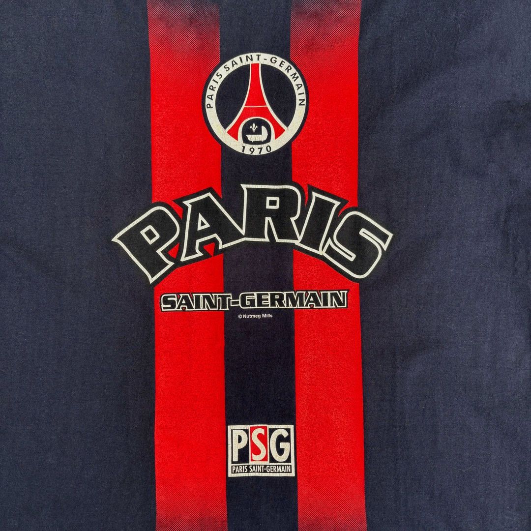 Nutmeg PSG Paris Saint-Germain 1990 90s Vintage Football T-Shirt Size US M / EU 48-50 / 2 - 2 Thumbnail