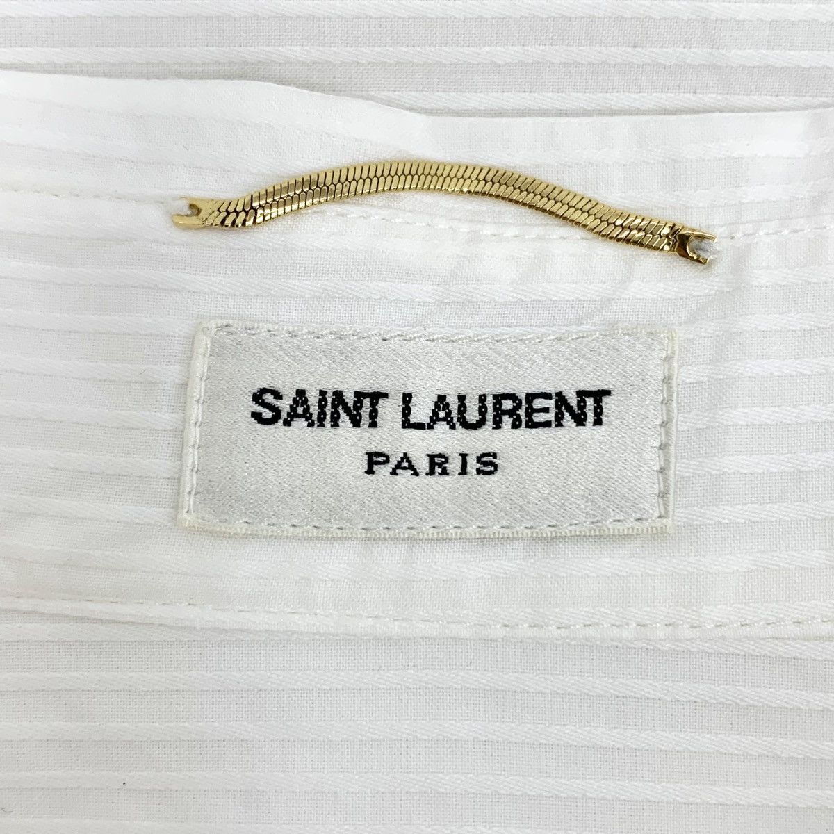 Yves Saint Laurent Yves Saint Laurent White Lace Detail Long Sleeve Shirt K26WX Size S / US 4 / IT 40 - 5 Thumbnail