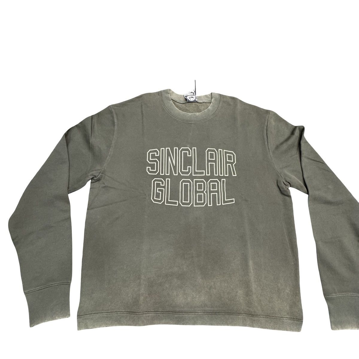 Sinclair Global Sinclair Global Distressed Crewneck Hunter Green Small BNWT Size US S / EU 44-46 / 1 - 1 Thumbnail