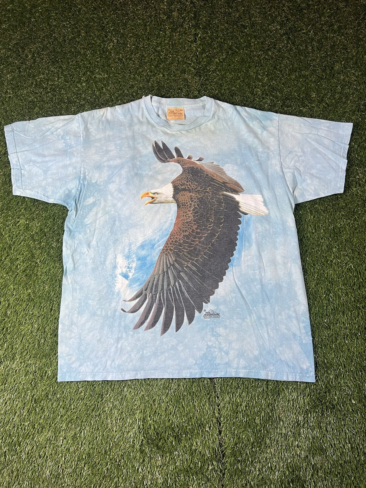 The Mountain × Vintage Vintage Y2K Tye Dyed Bald Eagle American Nature Animal Tee Size US XL / EU 56 / 4 - 1 Thumbnail