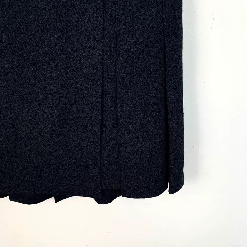 Dior Dior Black side button pleated casual short skirt Size 42" / US 20 - 4 Thumbnail