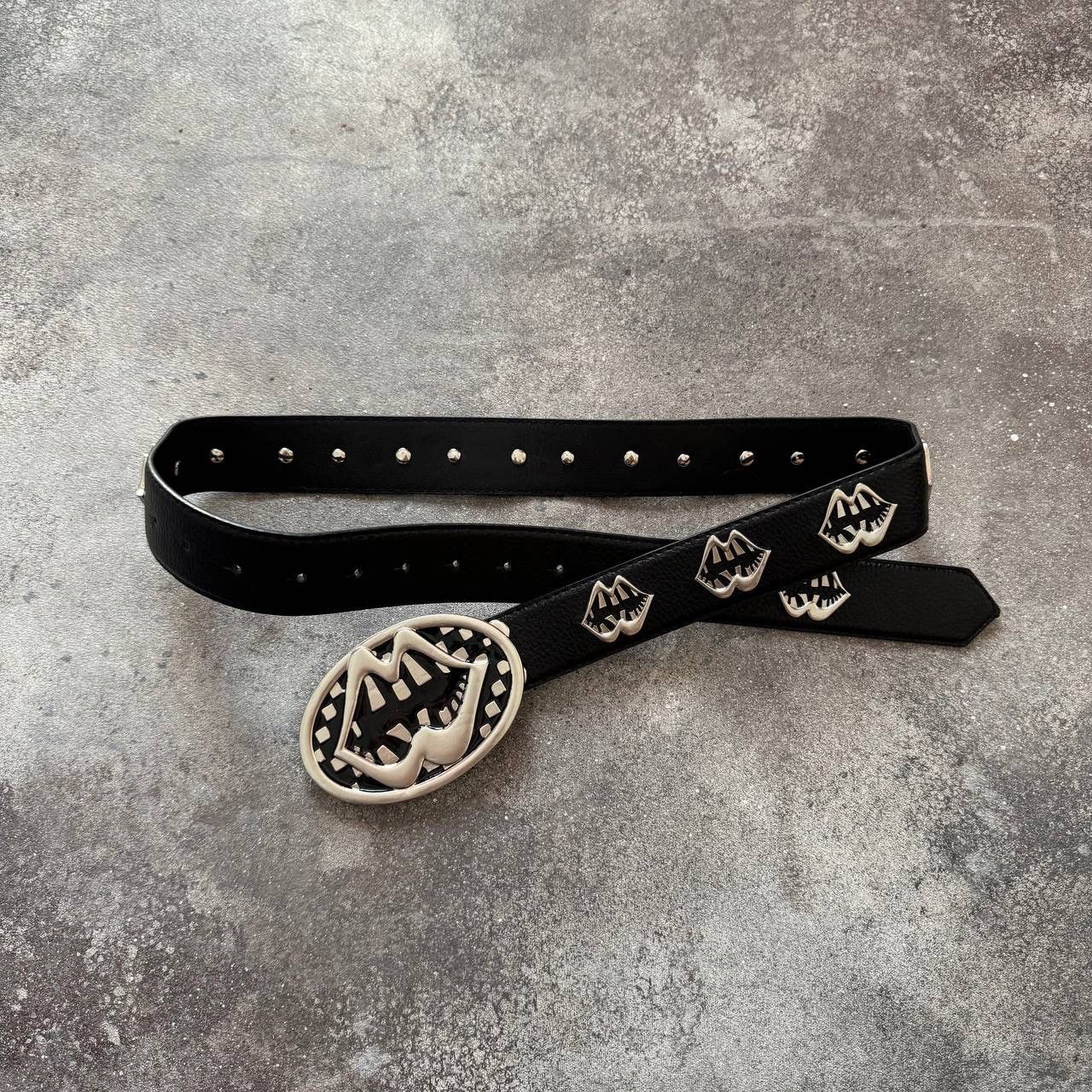 Opium Y2K Punk Rave Goth Faux Leather Belt