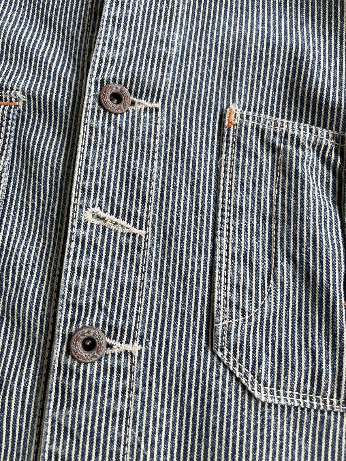 Japanese Brand Vintage Twenty Works Hickory Denim Jacket Size US M / EU 48-50 / 2 - 8 Thumbnail