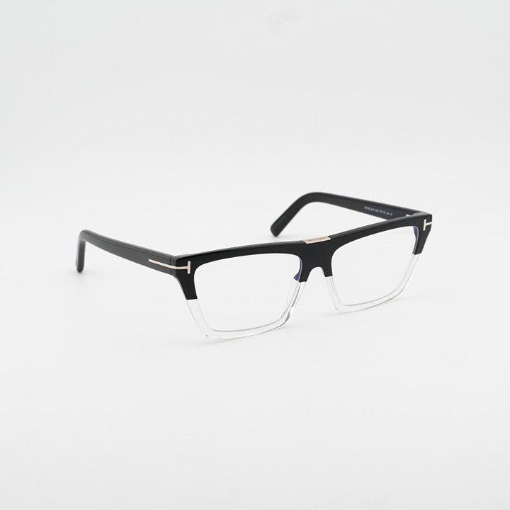 Tom Ford Tom Ford FT5912-B 005 Eyeglasses Black 57mm Rectangle Frame Size ONE SIZE - 7 Thumbnail