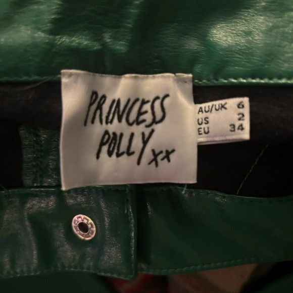 PRINCESS POLLY Princess Polly Ashlea Pu Faux Leather Wide Leg Pants 2 Size 26" / US 2 / IT 38 - 10 Thumbnail