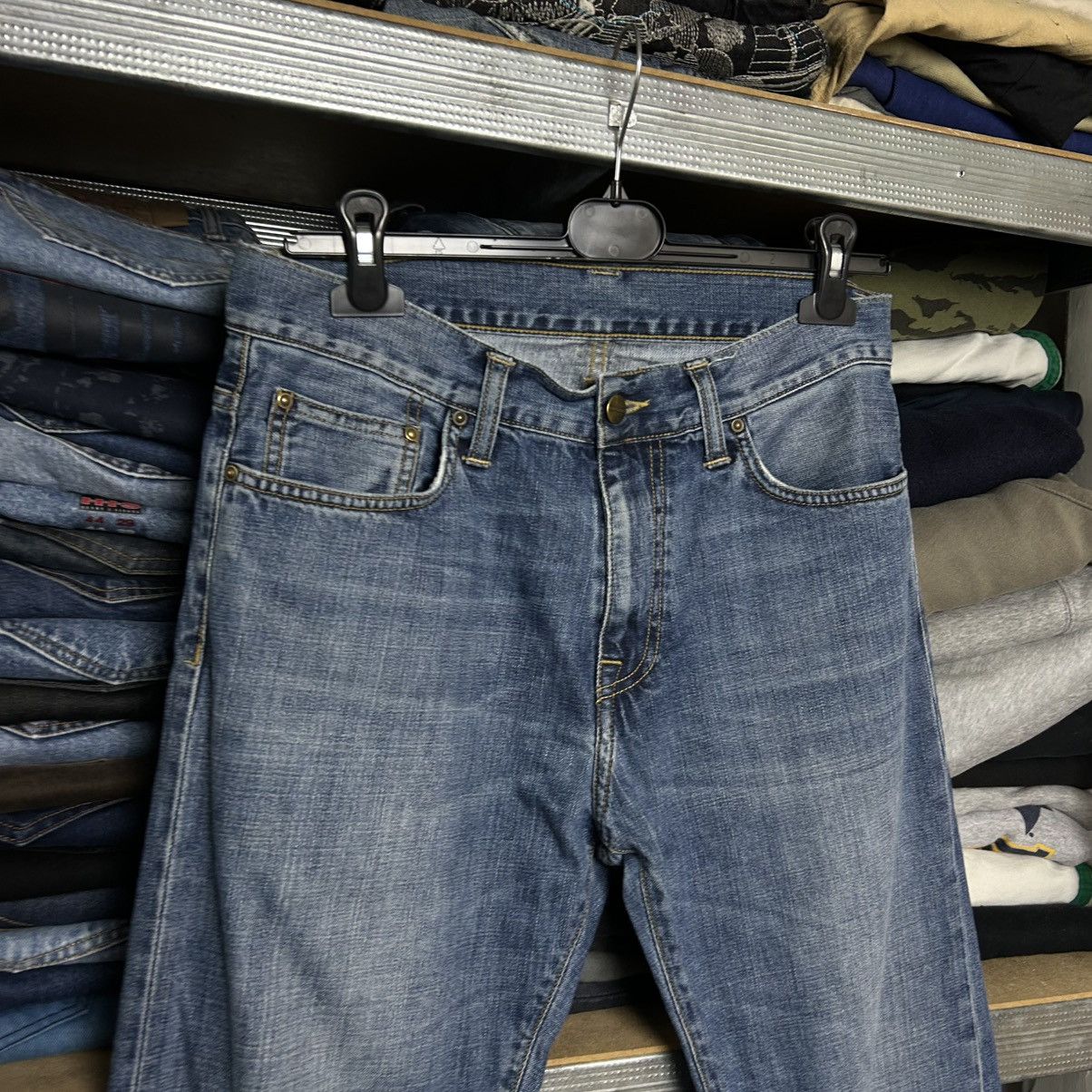 Carhartt Vintage Carhartt Patch Logo Wip Streetwear blue denim jeans Size US 32 / EU 48 - 8 Thumbnail
