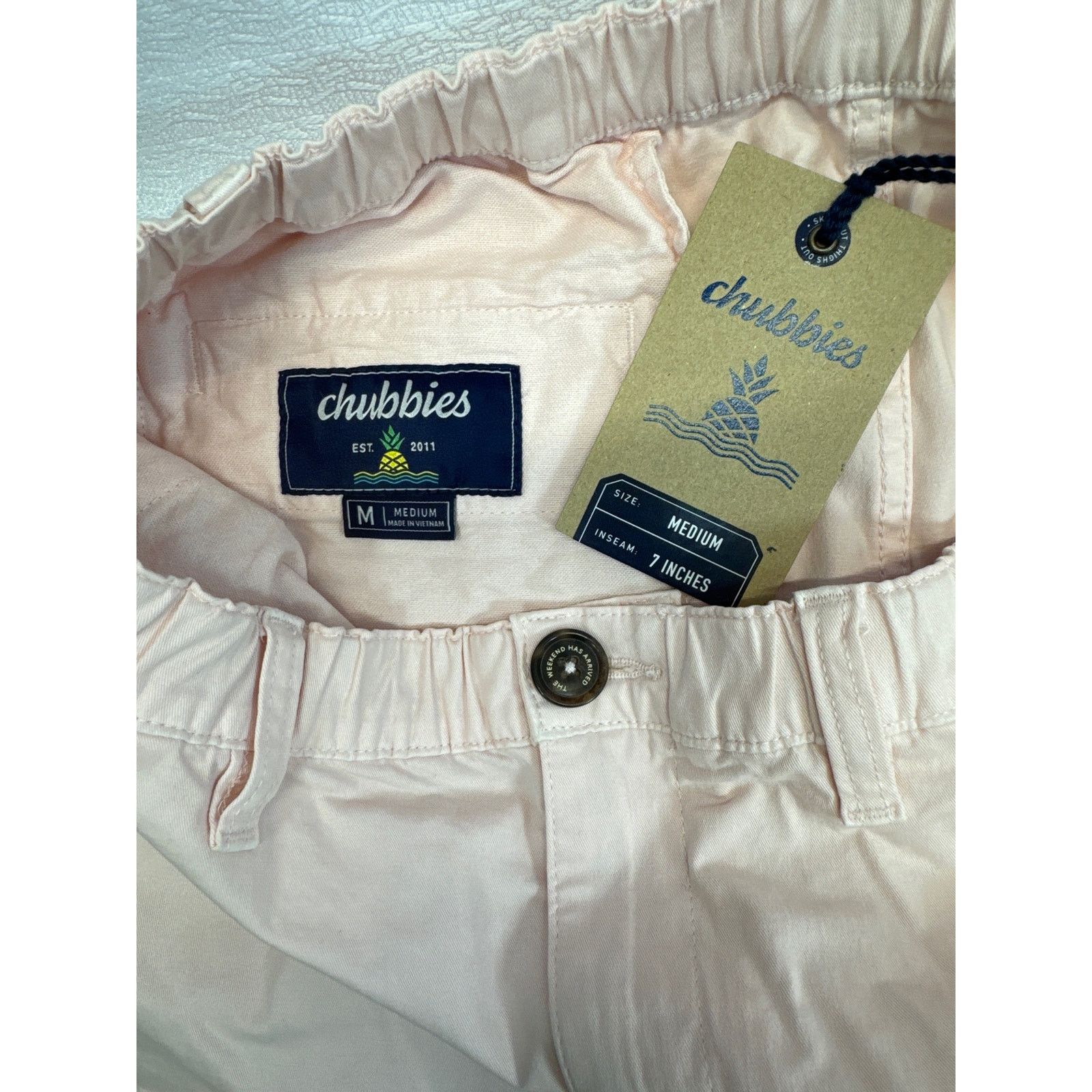 Chubbies Chubbies Gritty in Pinks 7” Originals Stretch Twill men sz M Size US 32 / EU 48 - 3 Thumbnail