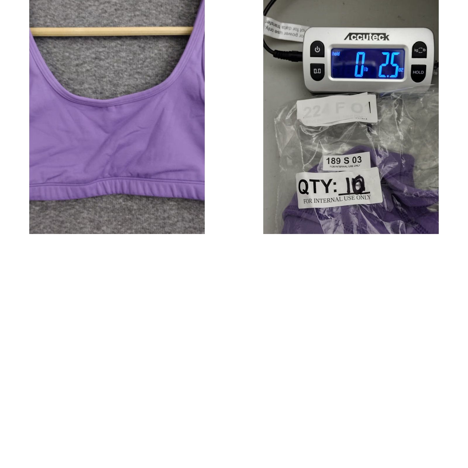 Vintage TnAction Women's XS Purple Mini Sports Bra Sports Purple XS Women's Size ONE SIZE - 8 Thumbnail