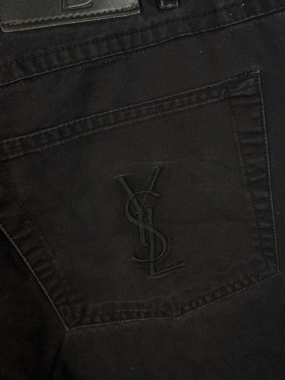 Yves Saint Laurent 36x30 YSL Jeans Black Denim Pants Casual Old Money Size US 36 / EU 52 - 14 Thumbnail