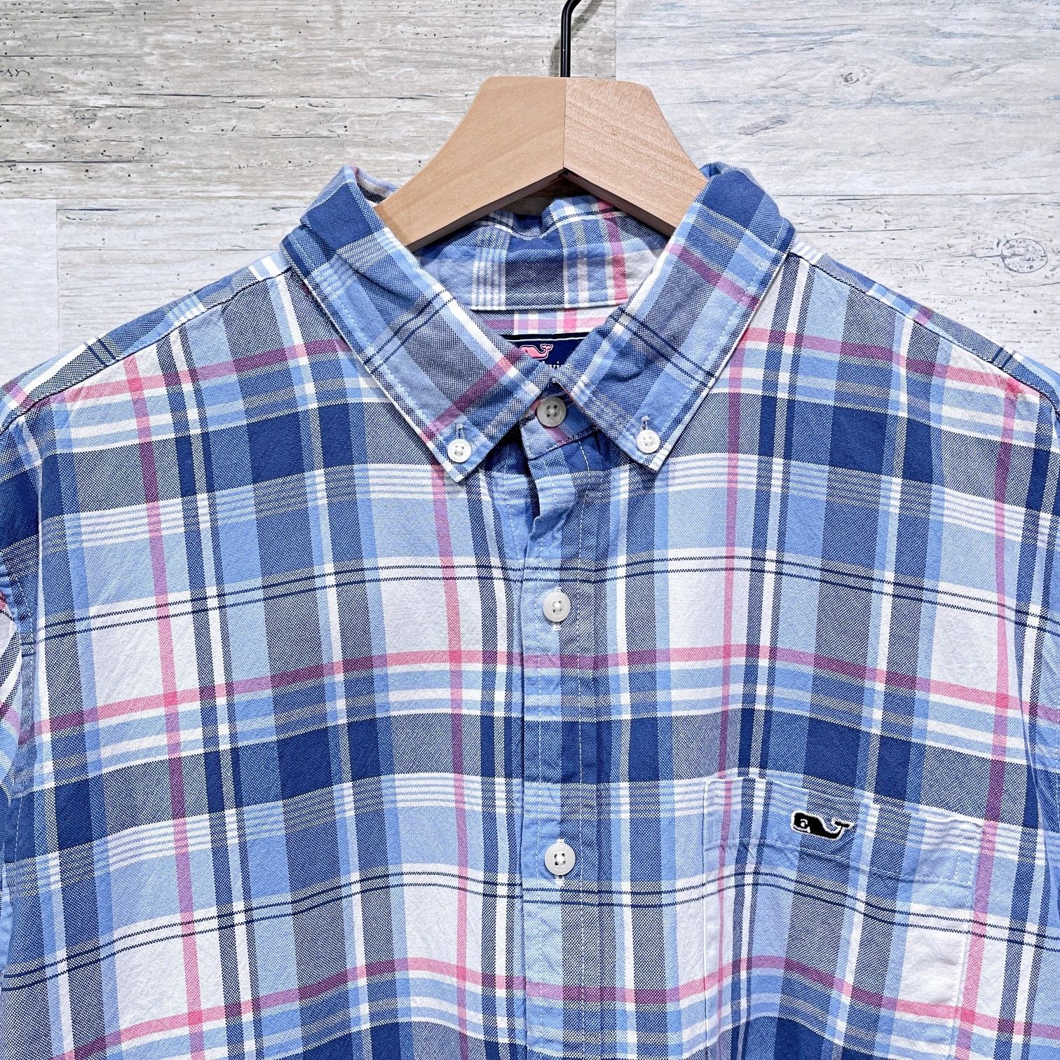 Vineyard Vines Vineyard Vines Slim Oxford Tucker Shirt Blue White Plaid L Size US L / EU 52-54 / 3 - 2 Thumbnail