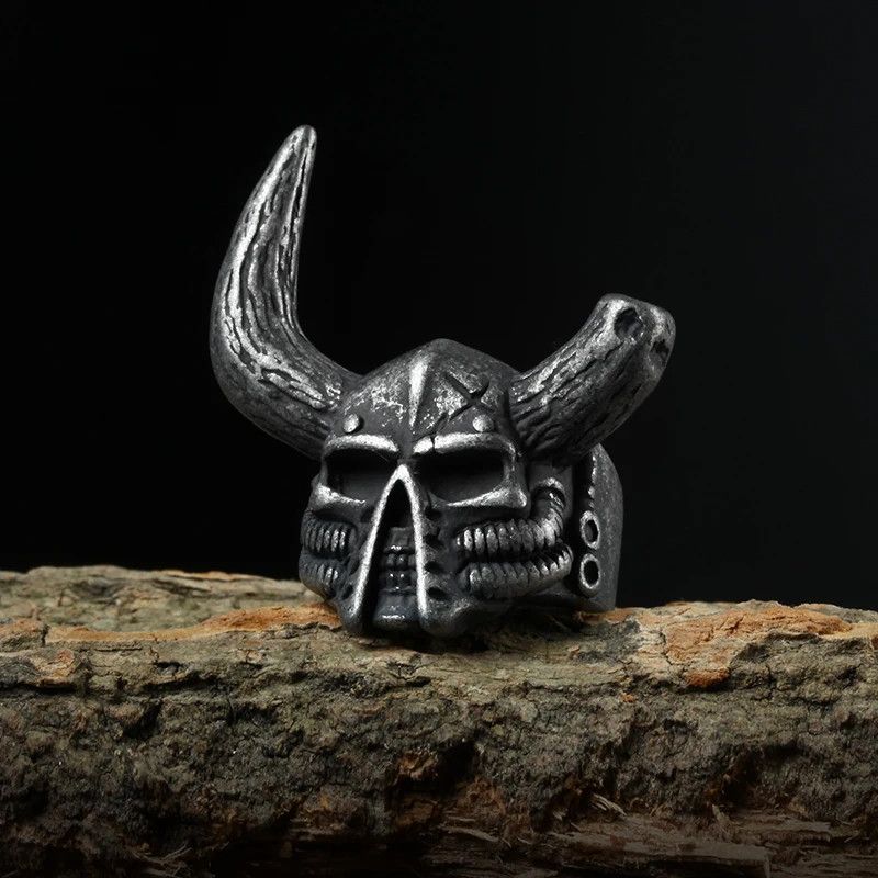 Japanese Brand × Jewelry × Vintage Broken Angle Skull Devil Ring Size ONE SIZE - 1 Thumbnail