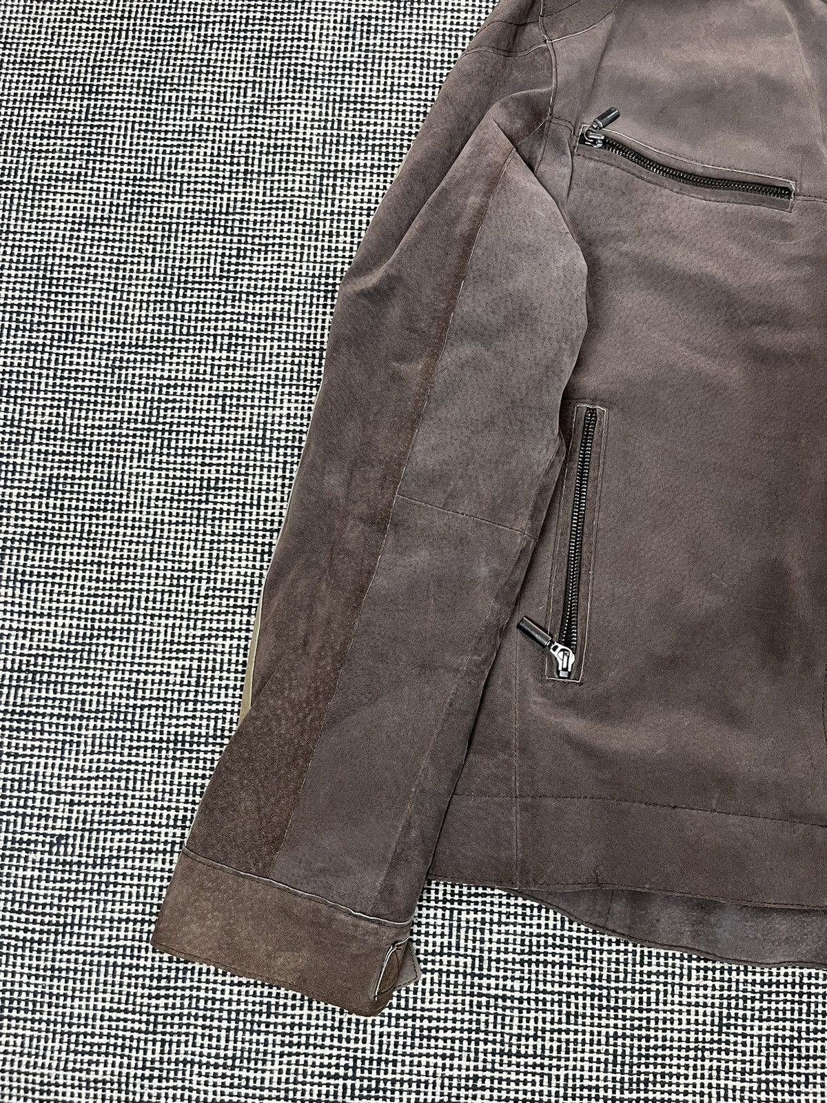 Vintage ➕ vintage y2k brown pig leather moto style racing jacket Size US L / EU 52-54 / 3 - 8 Thumbnail
