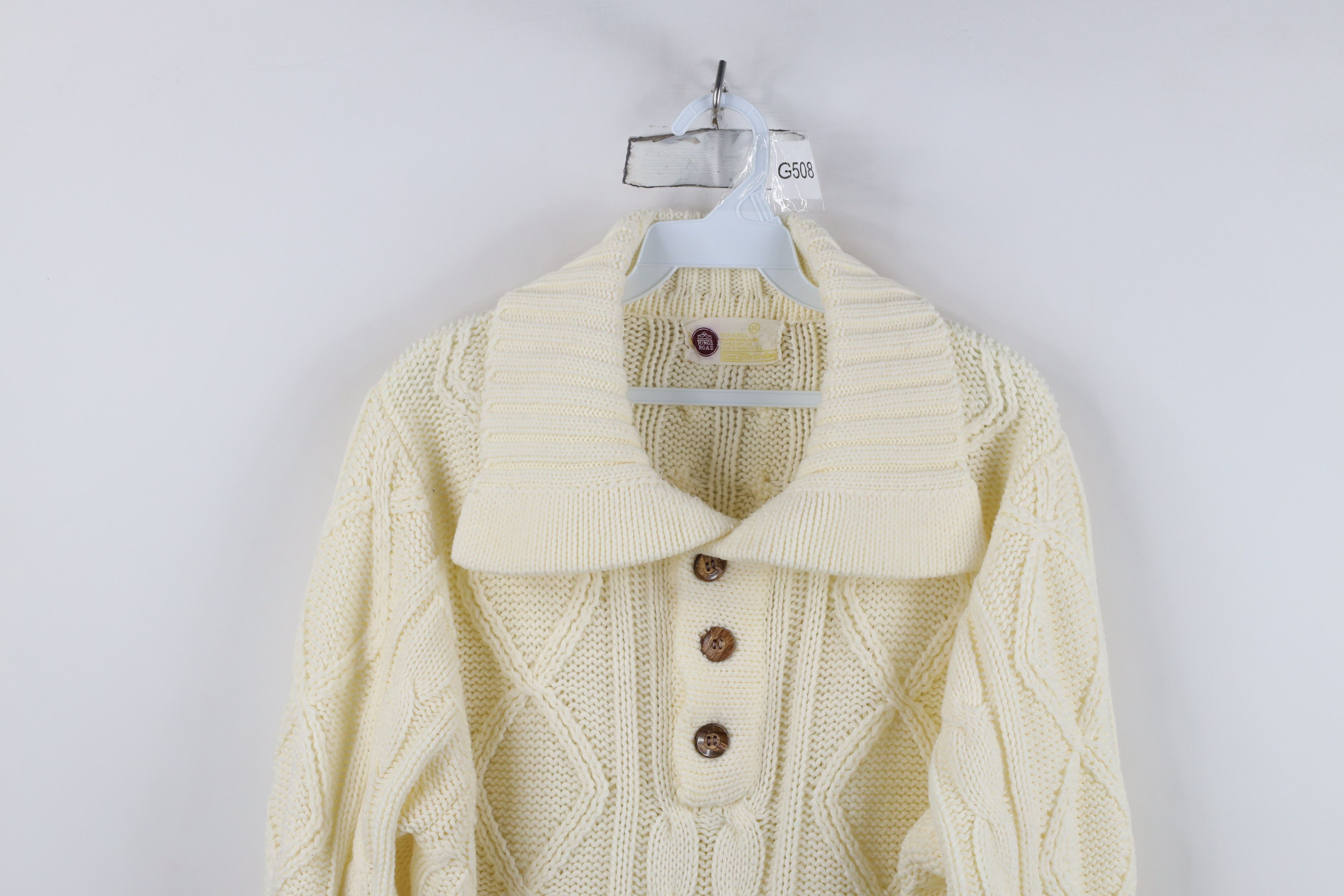 Vintage Vintage 70s Streetwear Fisherman Chunky Cable Knit Sweater Size US M / EU 48-50 / 2 - 2 Thumbnail