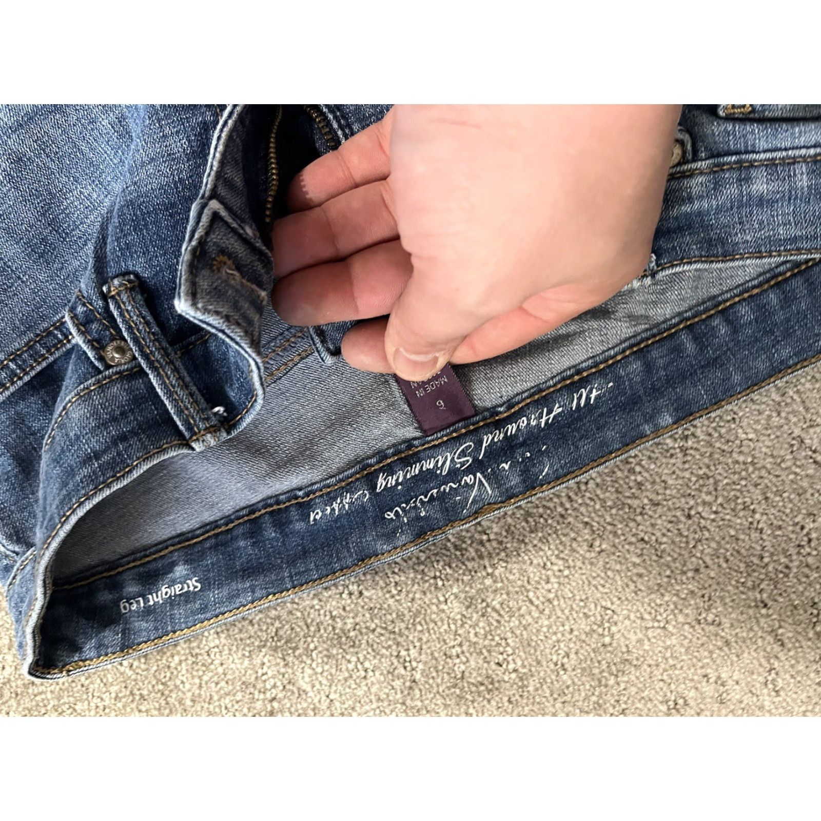 Gloria Vanderbilt Gloria Vanderbilt Jeans, All-Around Slimming Effect, Size 6, Denim, 5-Pocket, Stretch, Blue, Mid Rise, Straight Style, Regular, Women Size 28" / US 6 / IT 42 - 4 Thumbnail