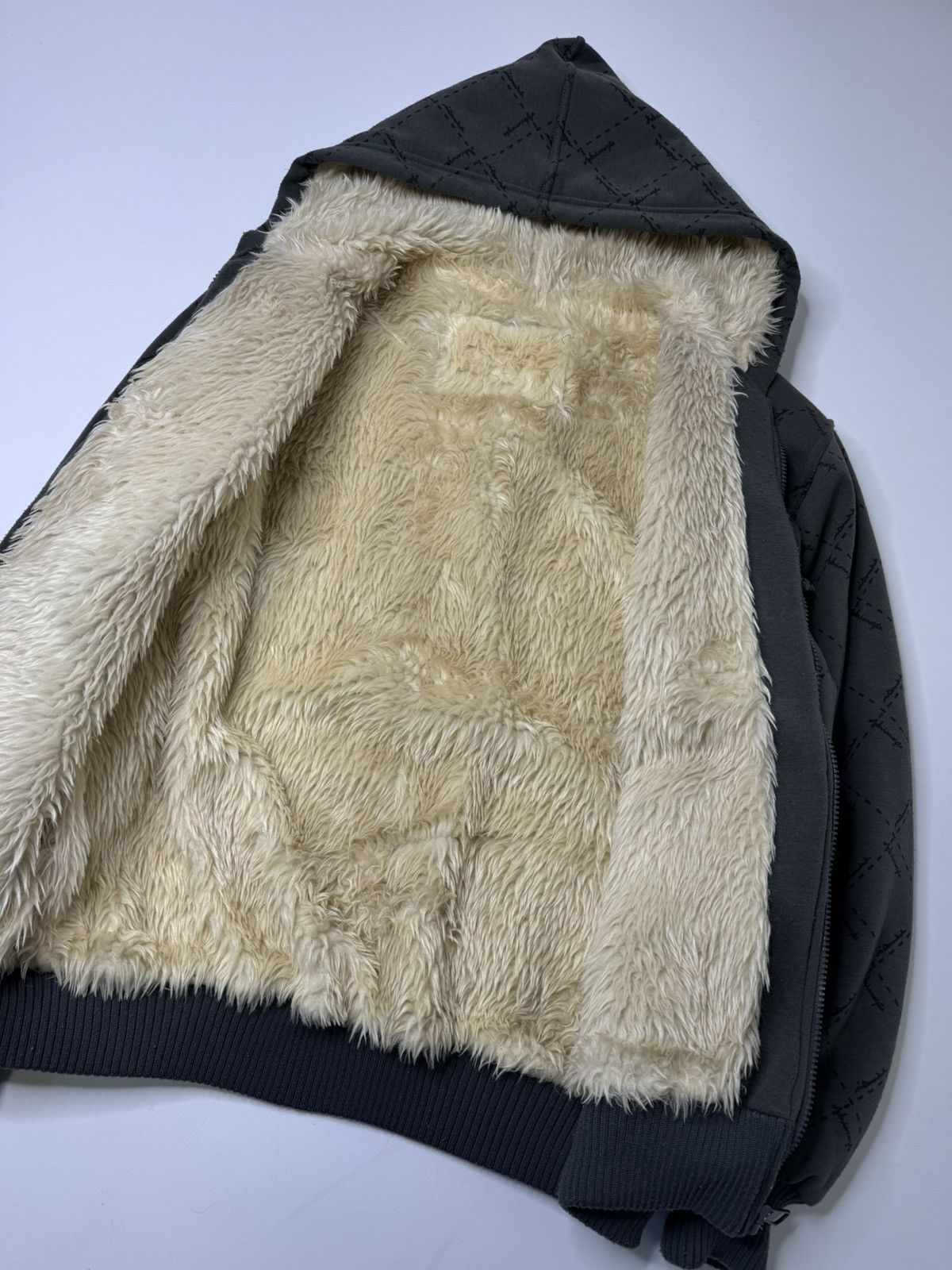 Vintage Vintage avant garde fur sherpa zip up hoodie rap if6was9 lgb Size US L / EU 52-54 / 3 - 5 Thumbnail