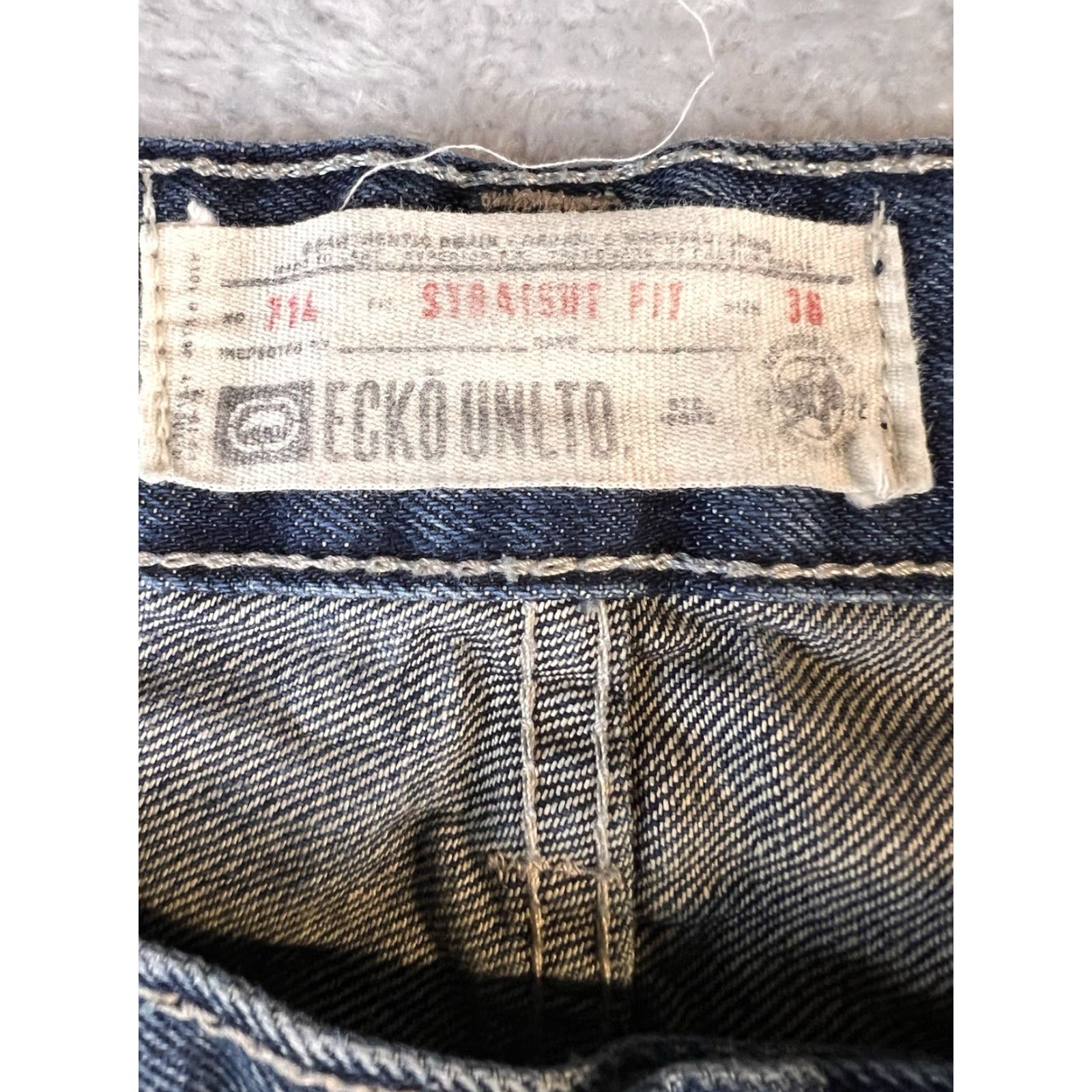 Ecko Unltd. VINTAGE ECKO UNLTD Jeans 36 Mens 36 Straight Regular Blue 90s Grunge Hip Hop Shirt Category: Jeans Size US 36 / EU 52 - 7 Thumbnail