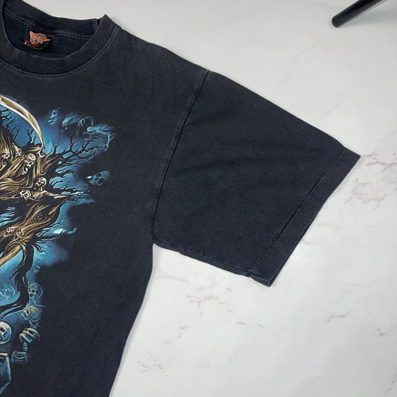 Vintage Vintage Black Grim Reaper 2000s Horror Graphic T Shirt Sz L Size US L / EU 52-54 / 3 - 7 Thumbnail