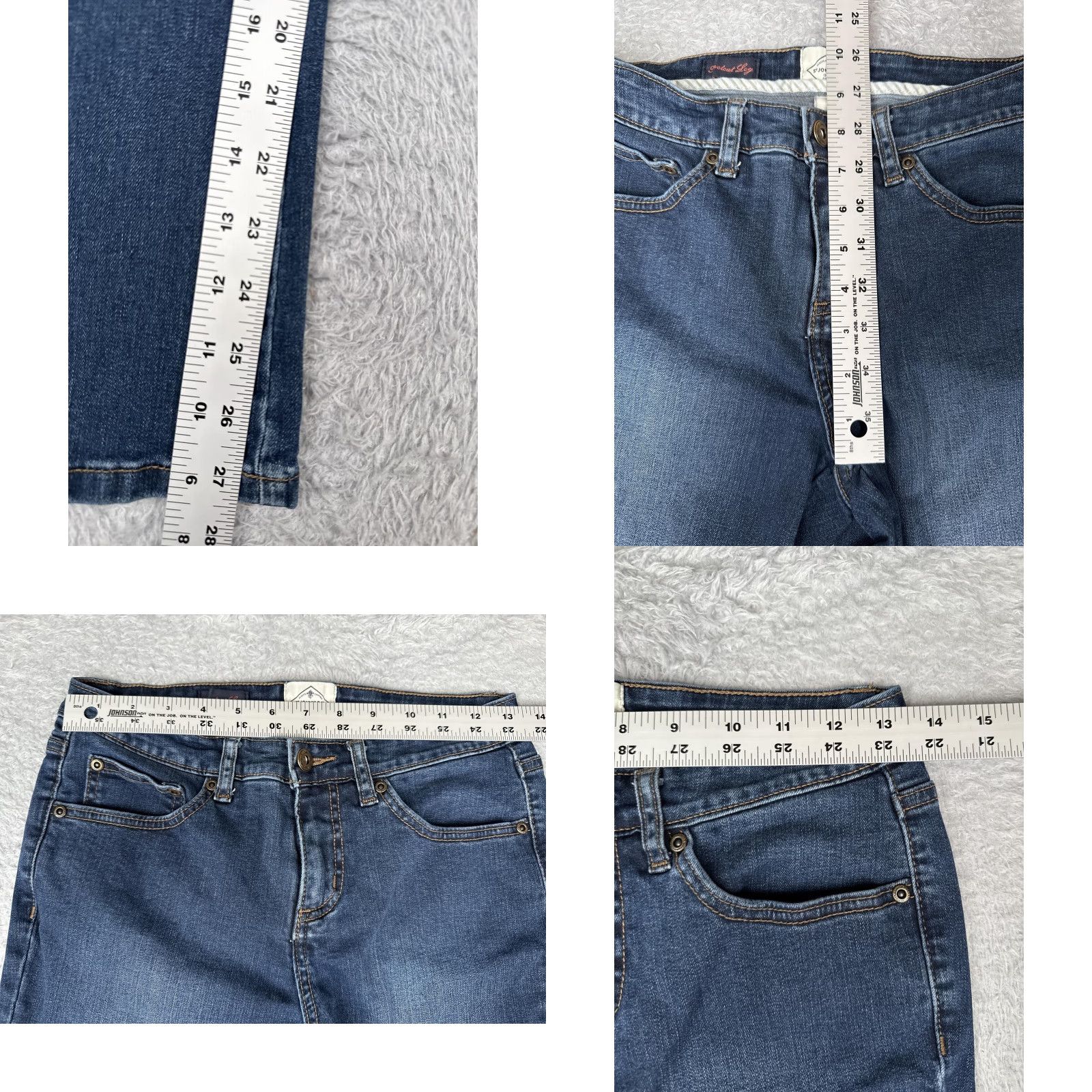 Vintage St. John's Bay Jeans Womens 4P Blue Bootcut Leg Stretch Denim Petite Classic Size 27" / US 4 / IT 40 - 8 Thumbnail