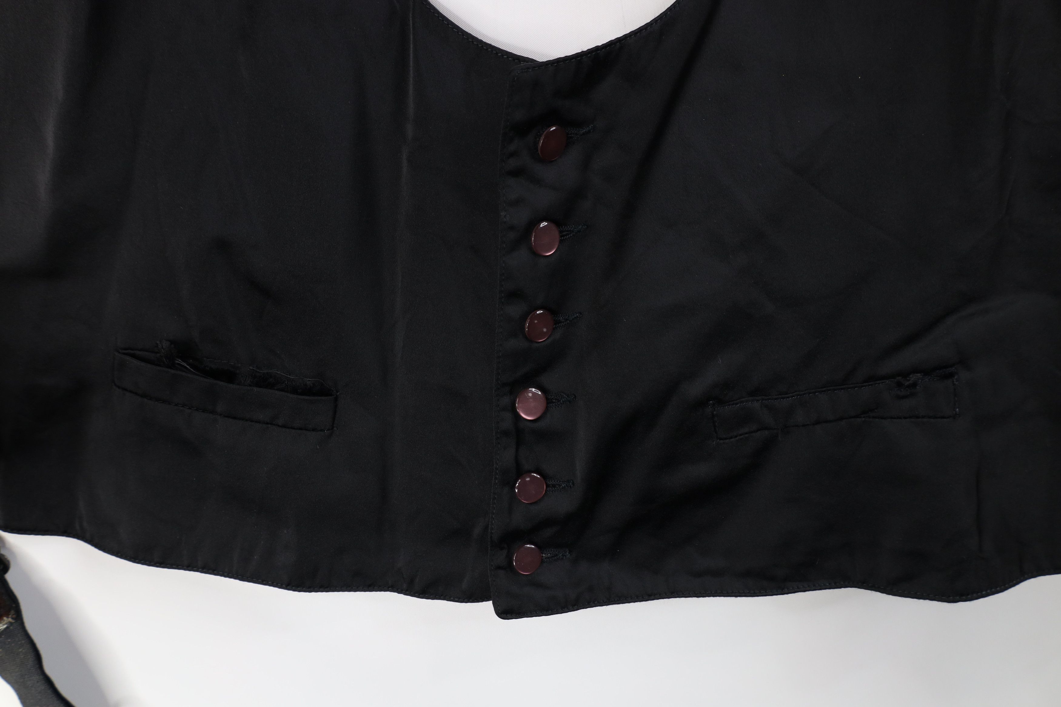 Vintage Vintage 60s 70s Rockabilly Silk Tuxedo Suit Vest Black USA Size US L / EU 52-54 / 3 - 4 Thumbnail